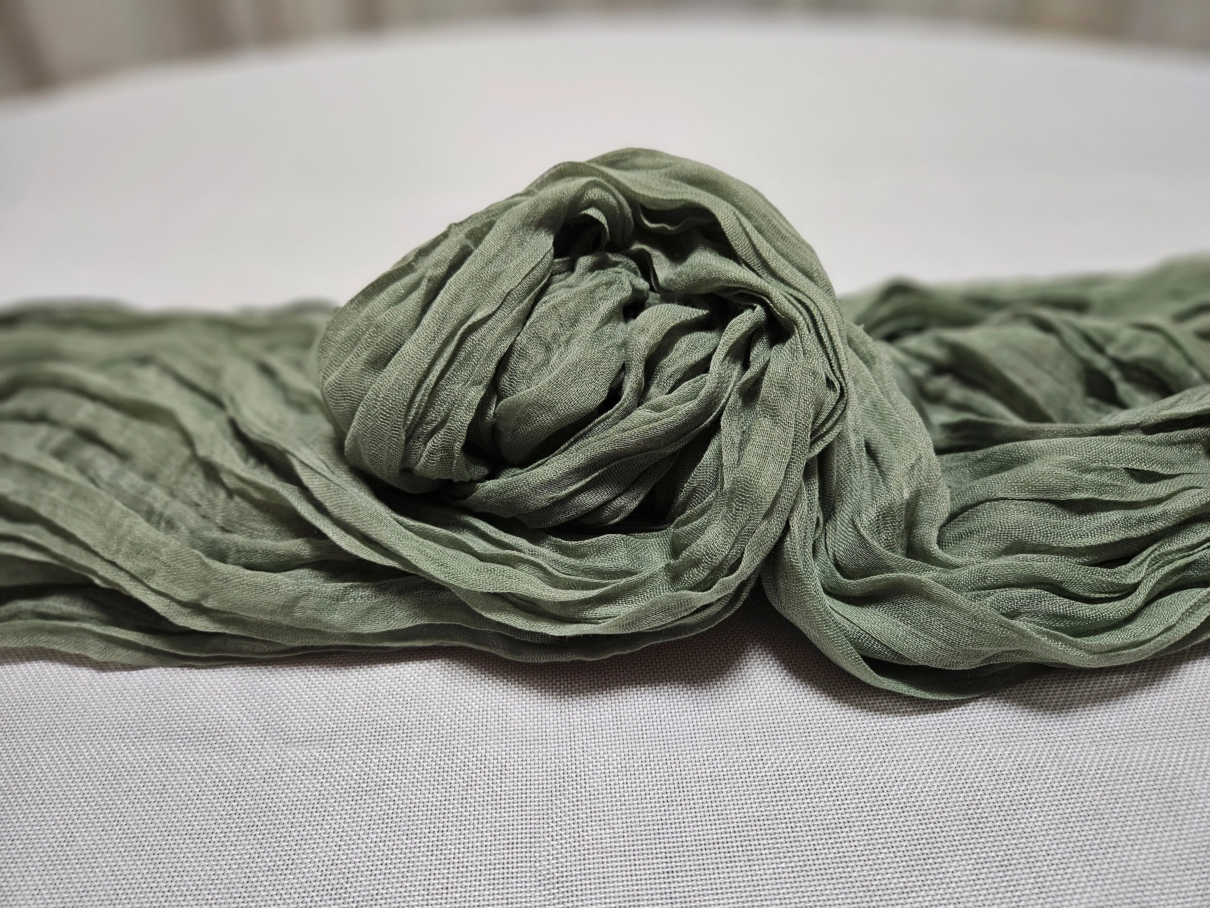 Cheesecloth Runner - 10ft - Sage Green