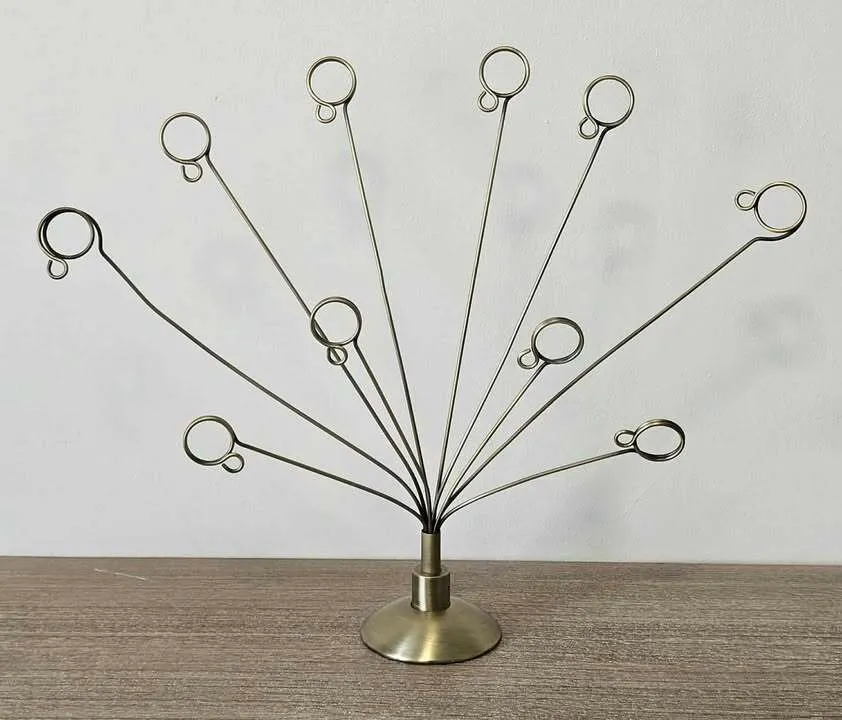 Peacock Photo Holder - Brass