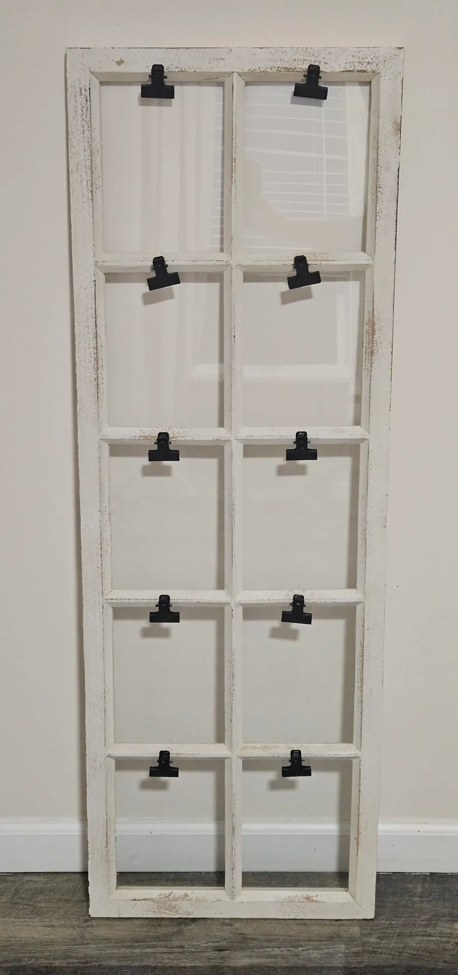 Windowpane with clips - White Wash