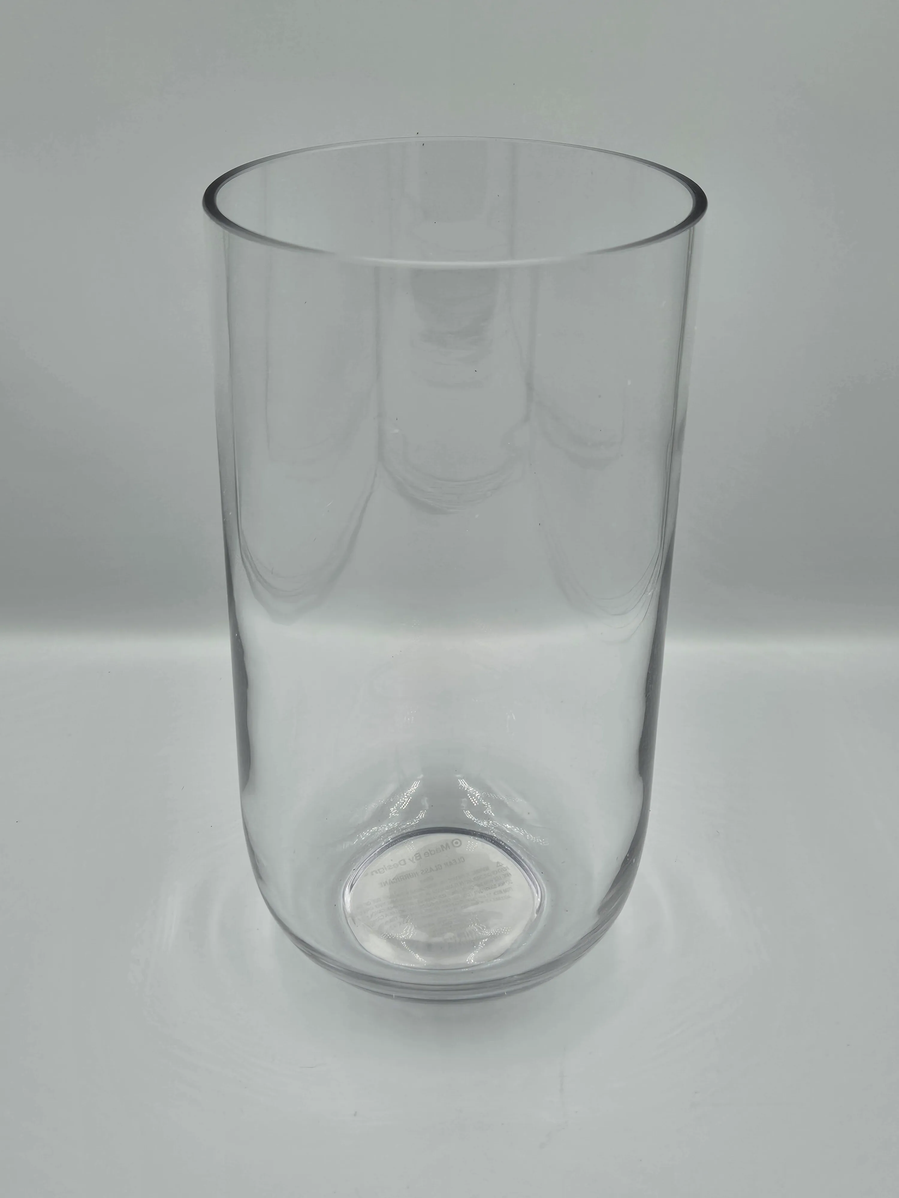 Round Vase - 12in - Clear