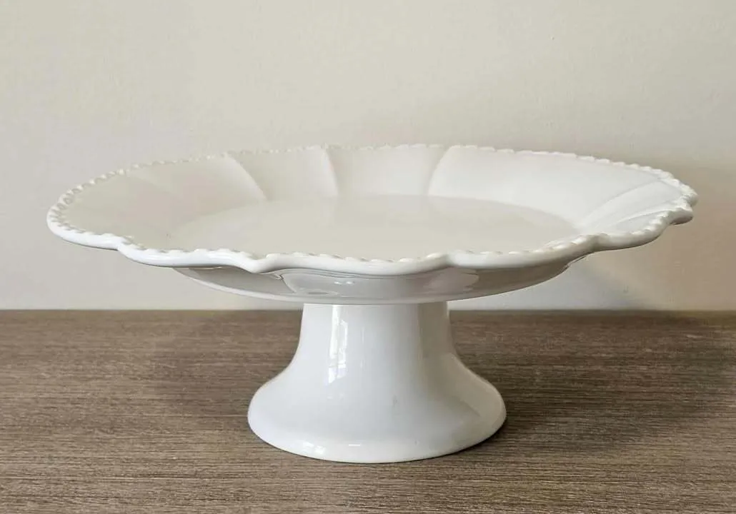 Cake Stand - Ceramic - White - 12.5in