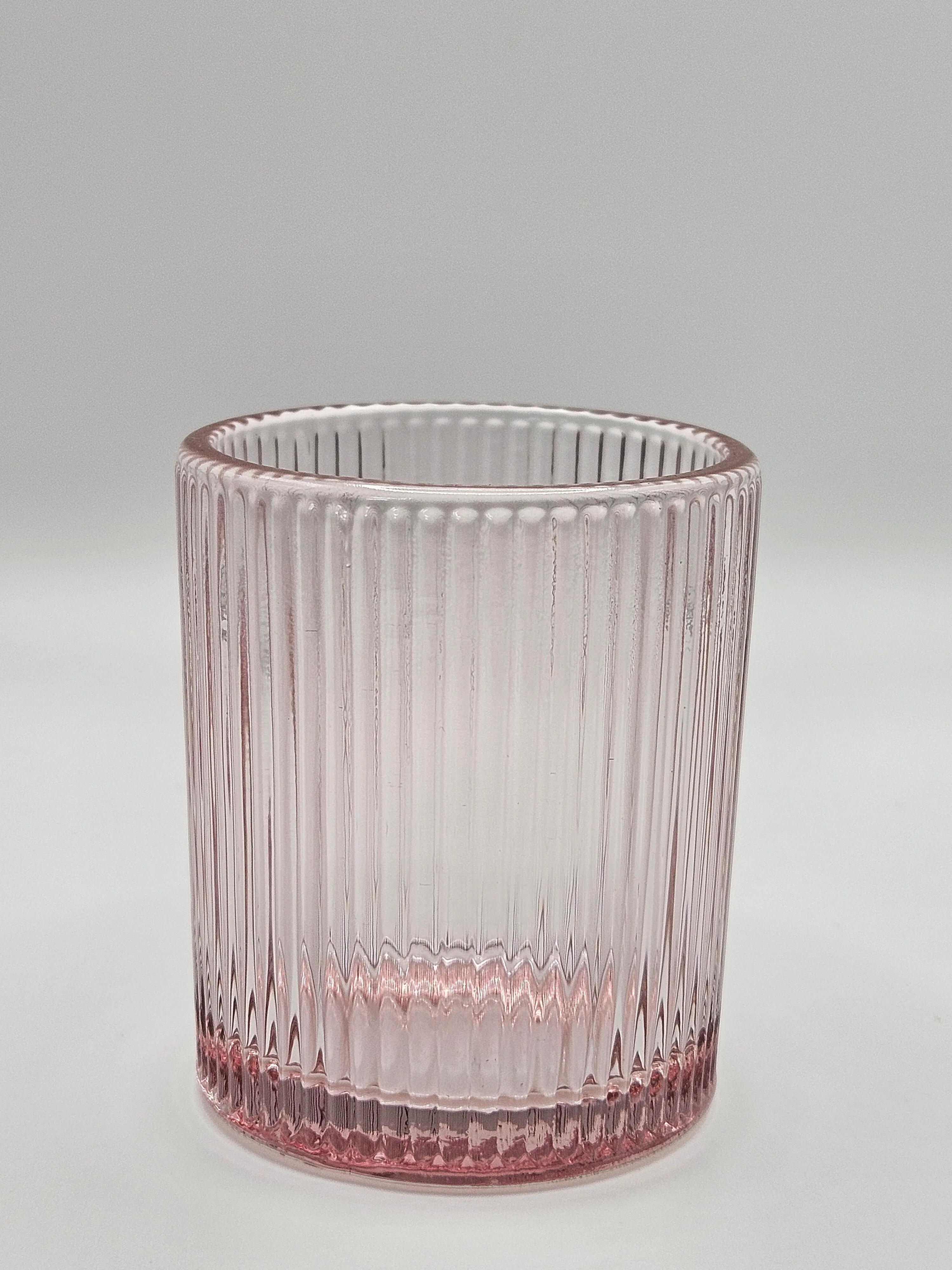 Ribbed Votive Holder - Pink