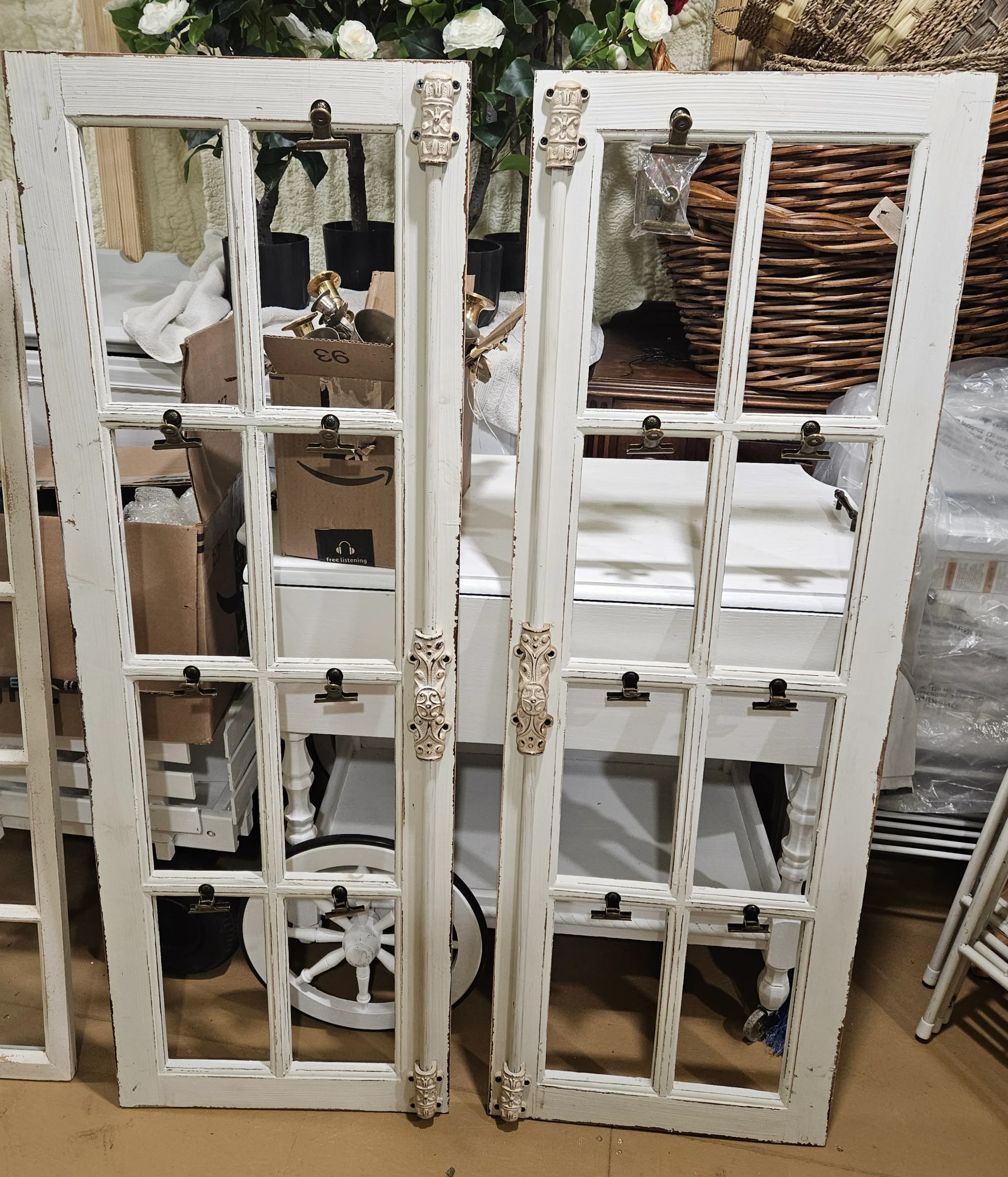 French Door Decor/w Clips - Set - 17.5in x 52in