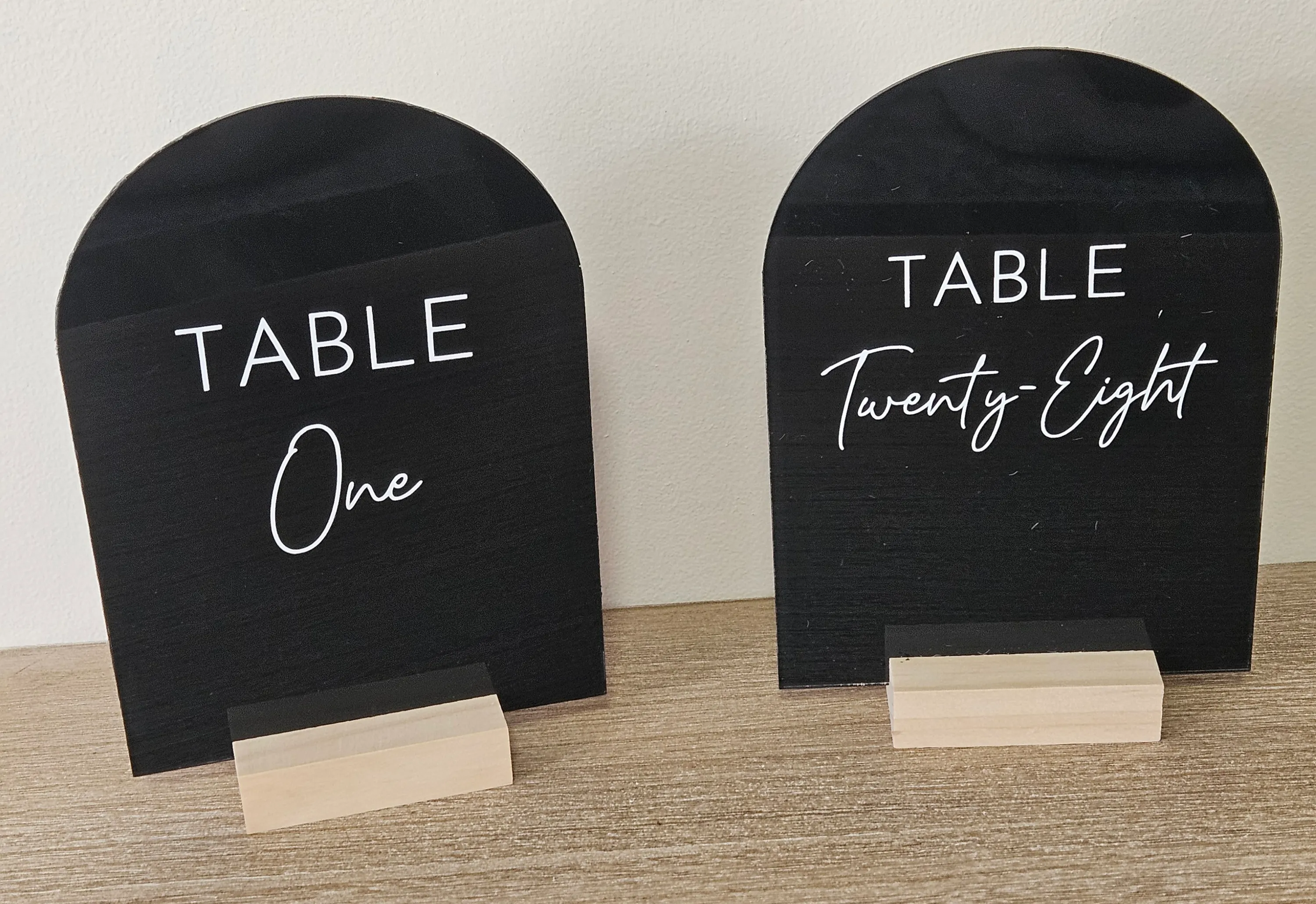 Table Numbers - Black - 1 - 28 