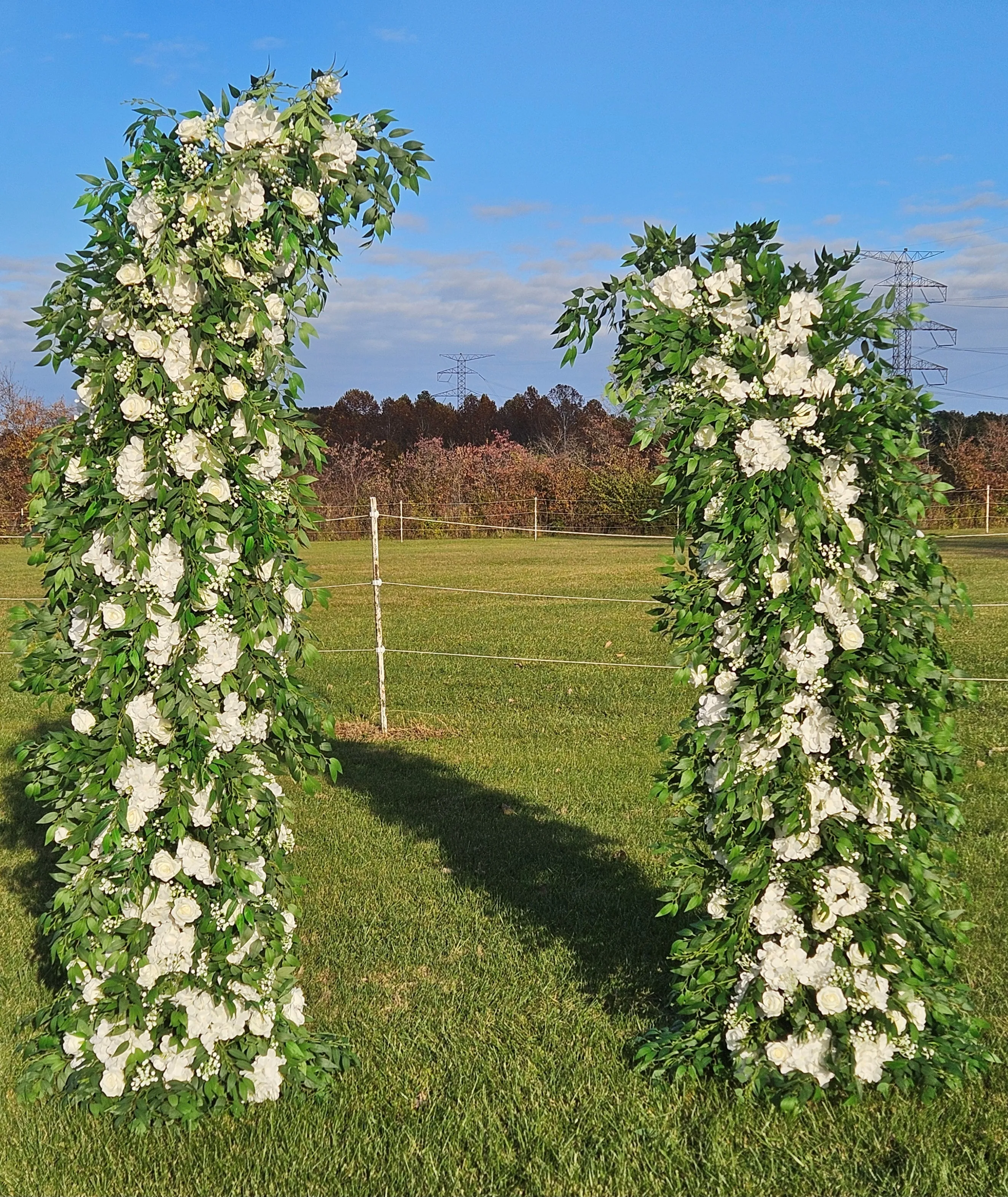 Floral Arches - 8ft and 7ft - White Floral