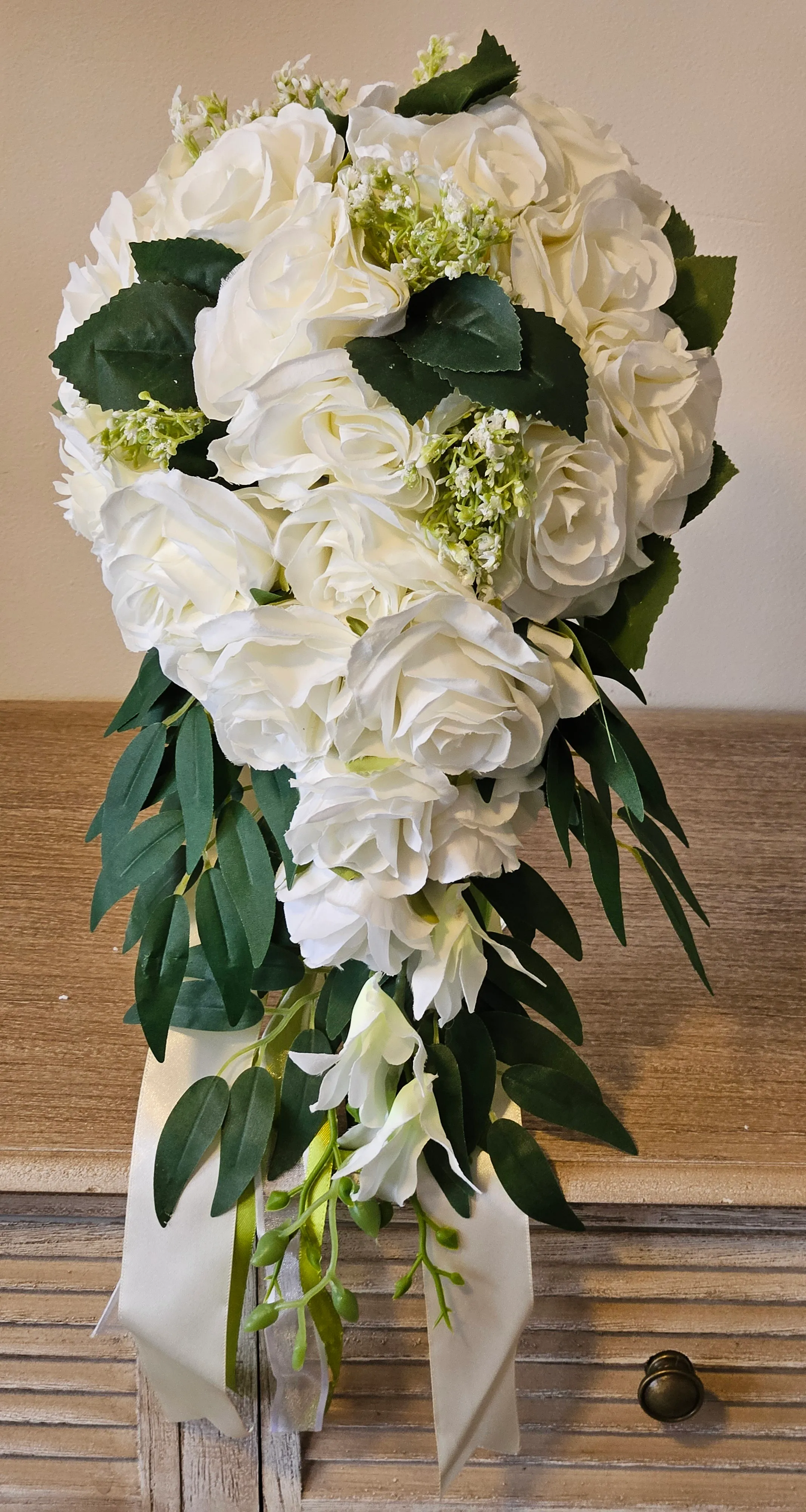 Bridal Bouquet - Cascading - White