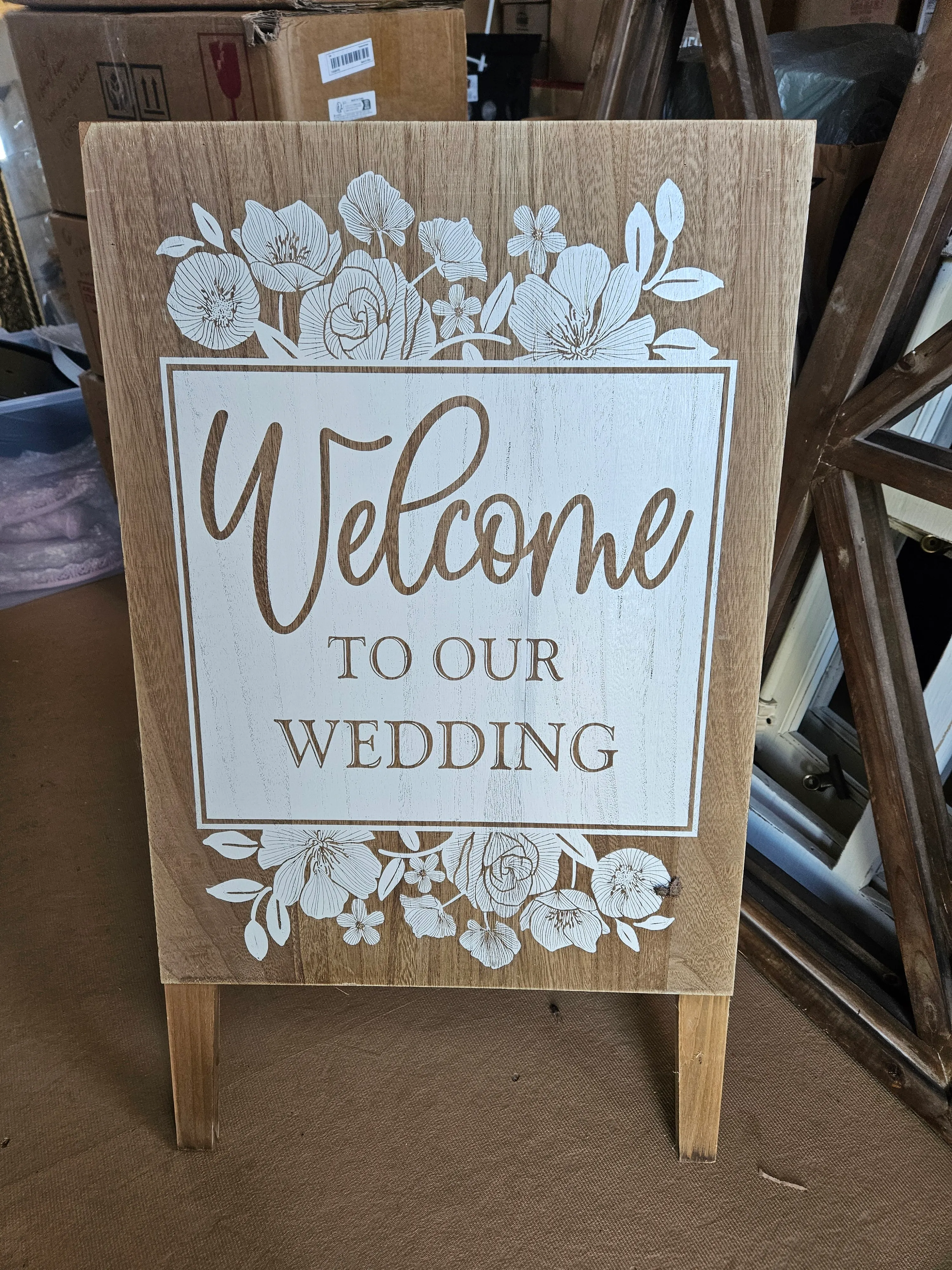 Welcome to our Wedding Easel Sign