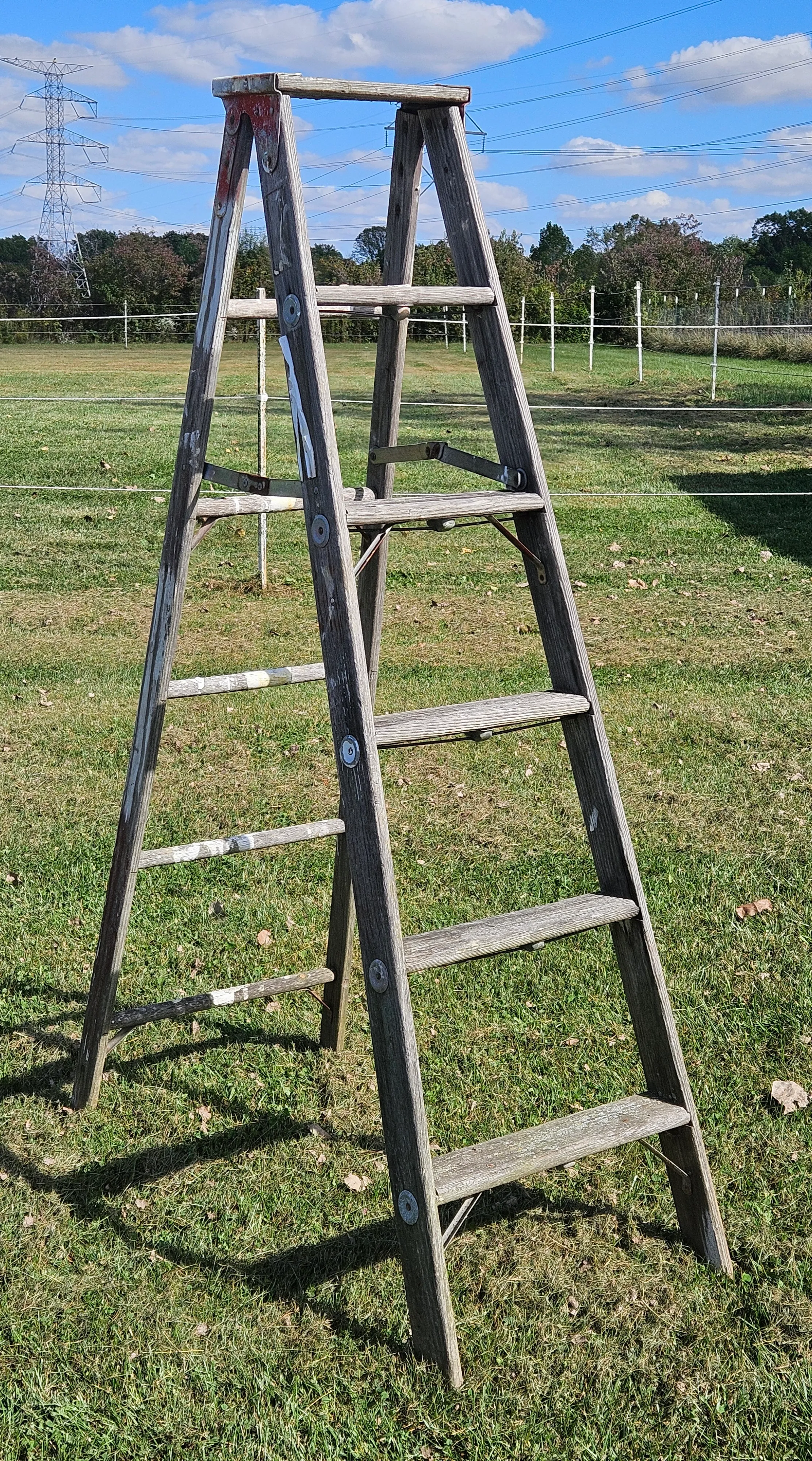 Old Wooden Ladder - 6ft