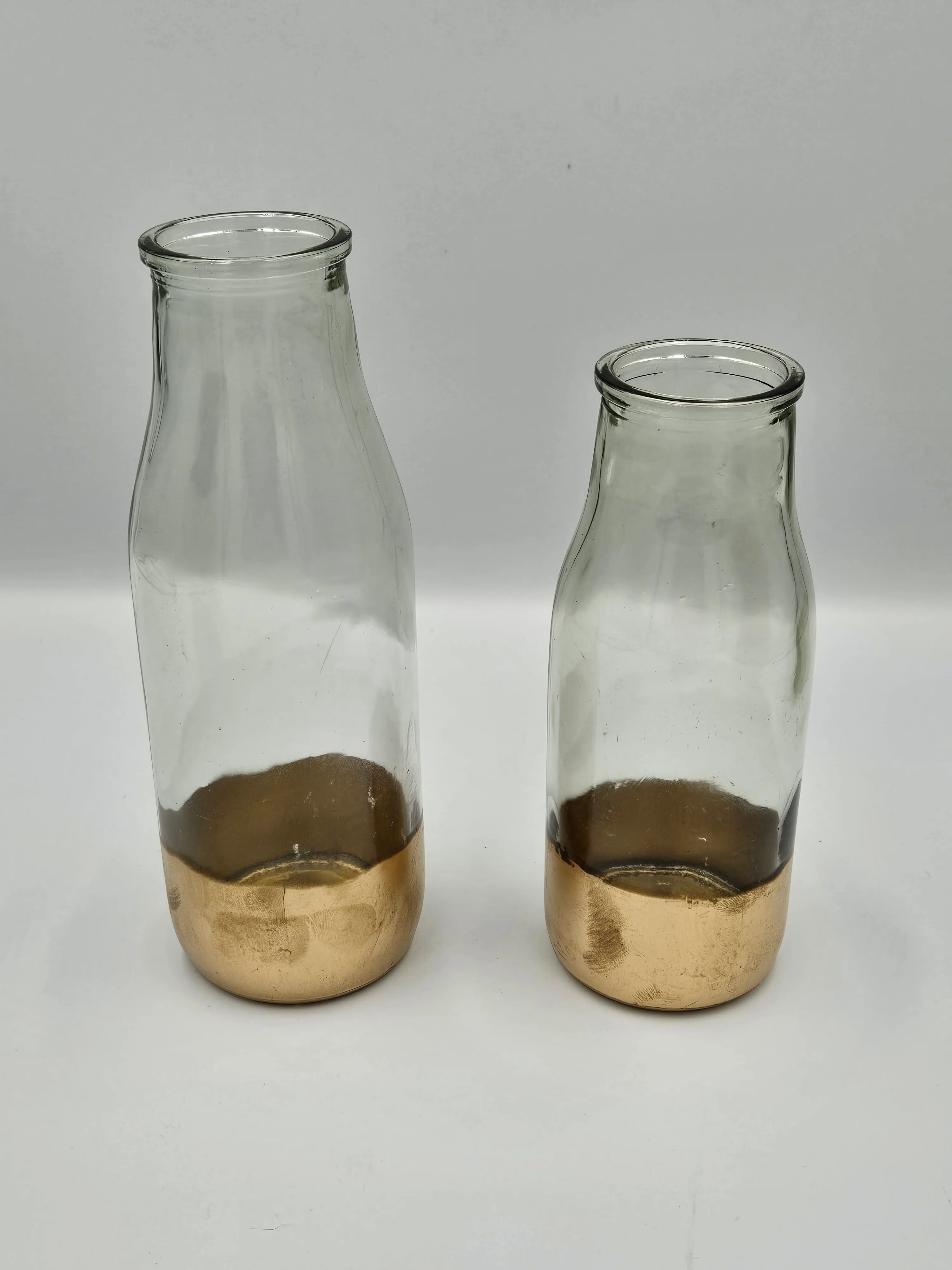 Gold Bottom Milk Jar Bud Vases - Small/Medium