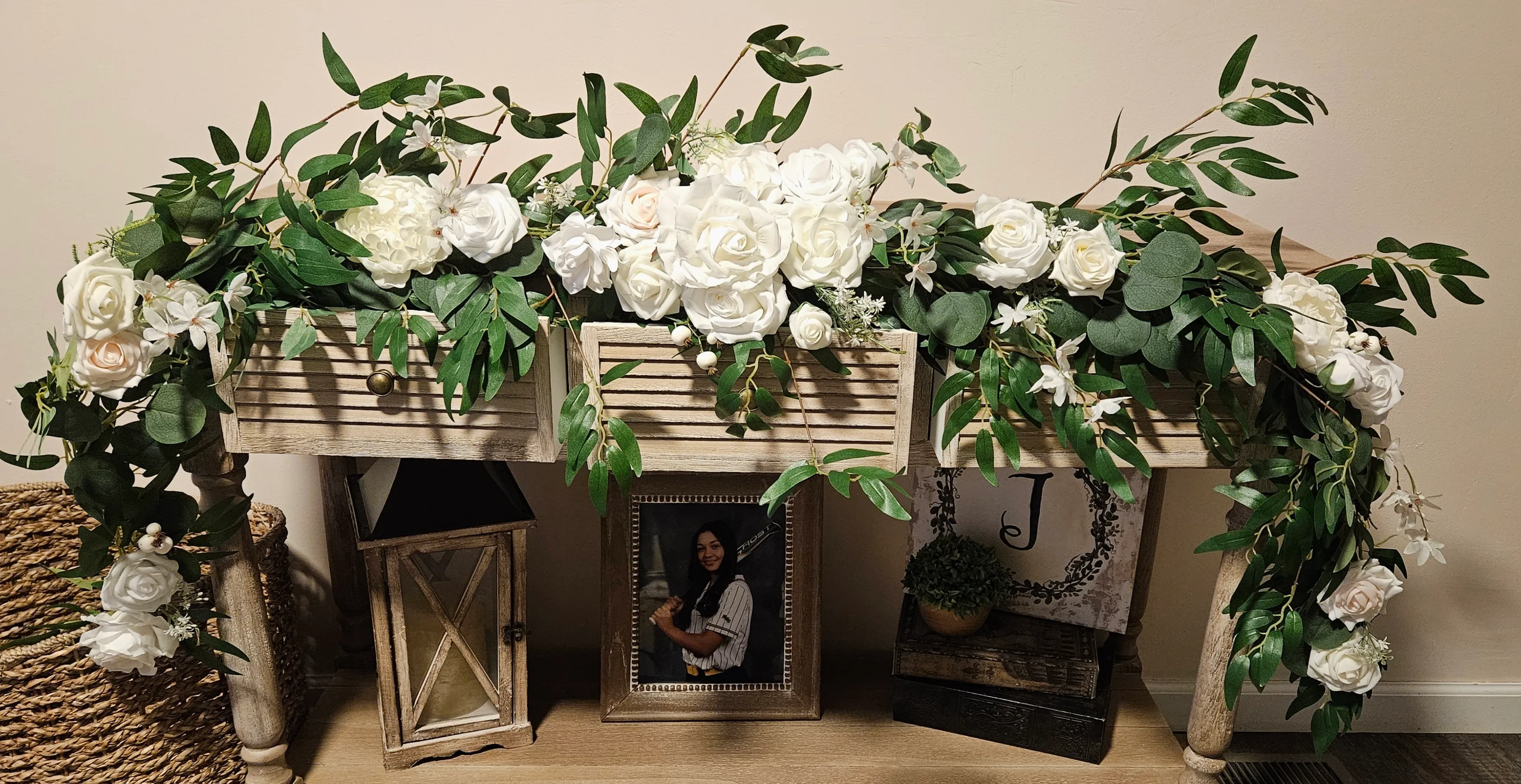 Floral Garland - 72in - White