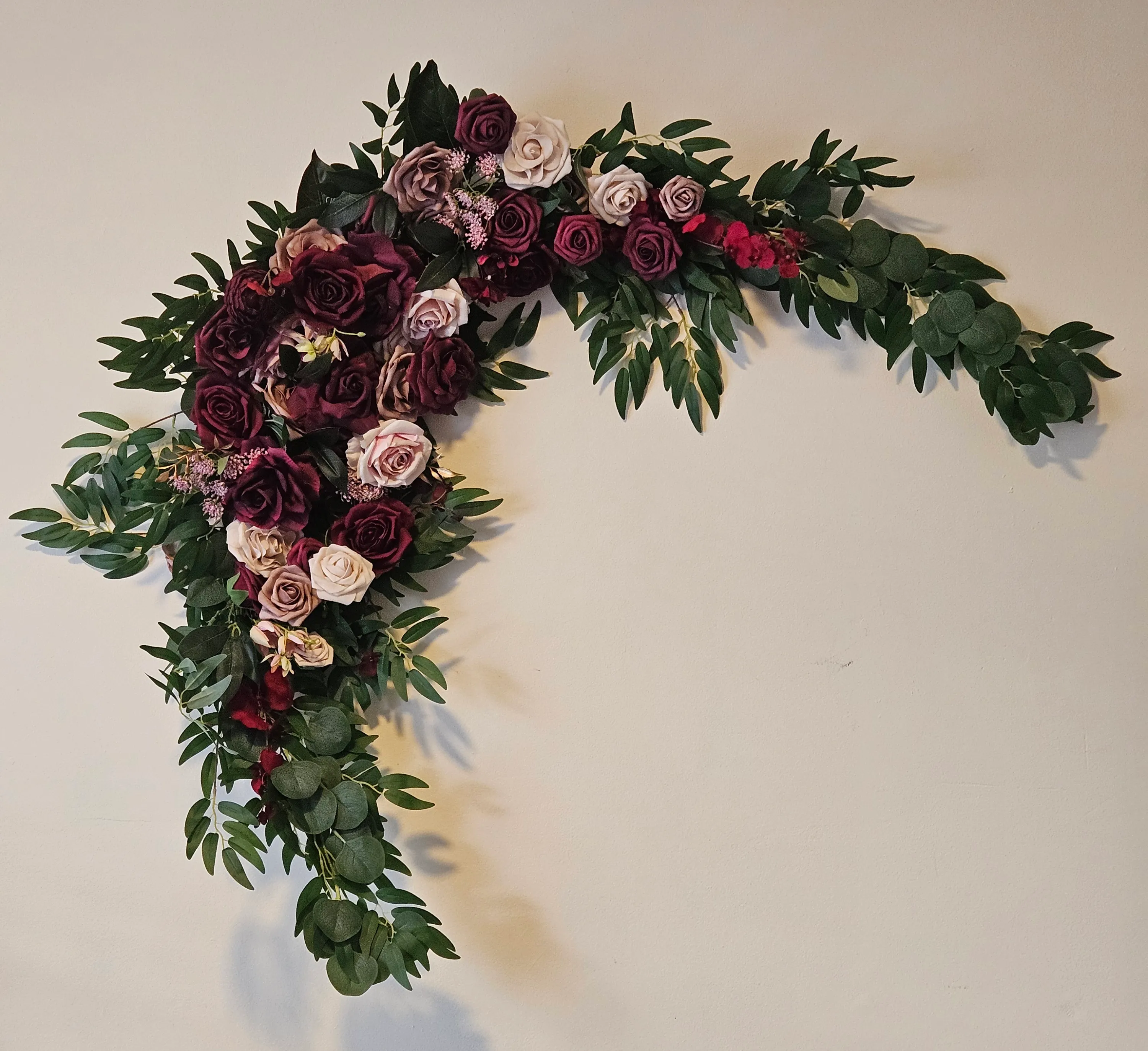 Floral Swag - Burgundy/Pink - Marsala - 6ft
