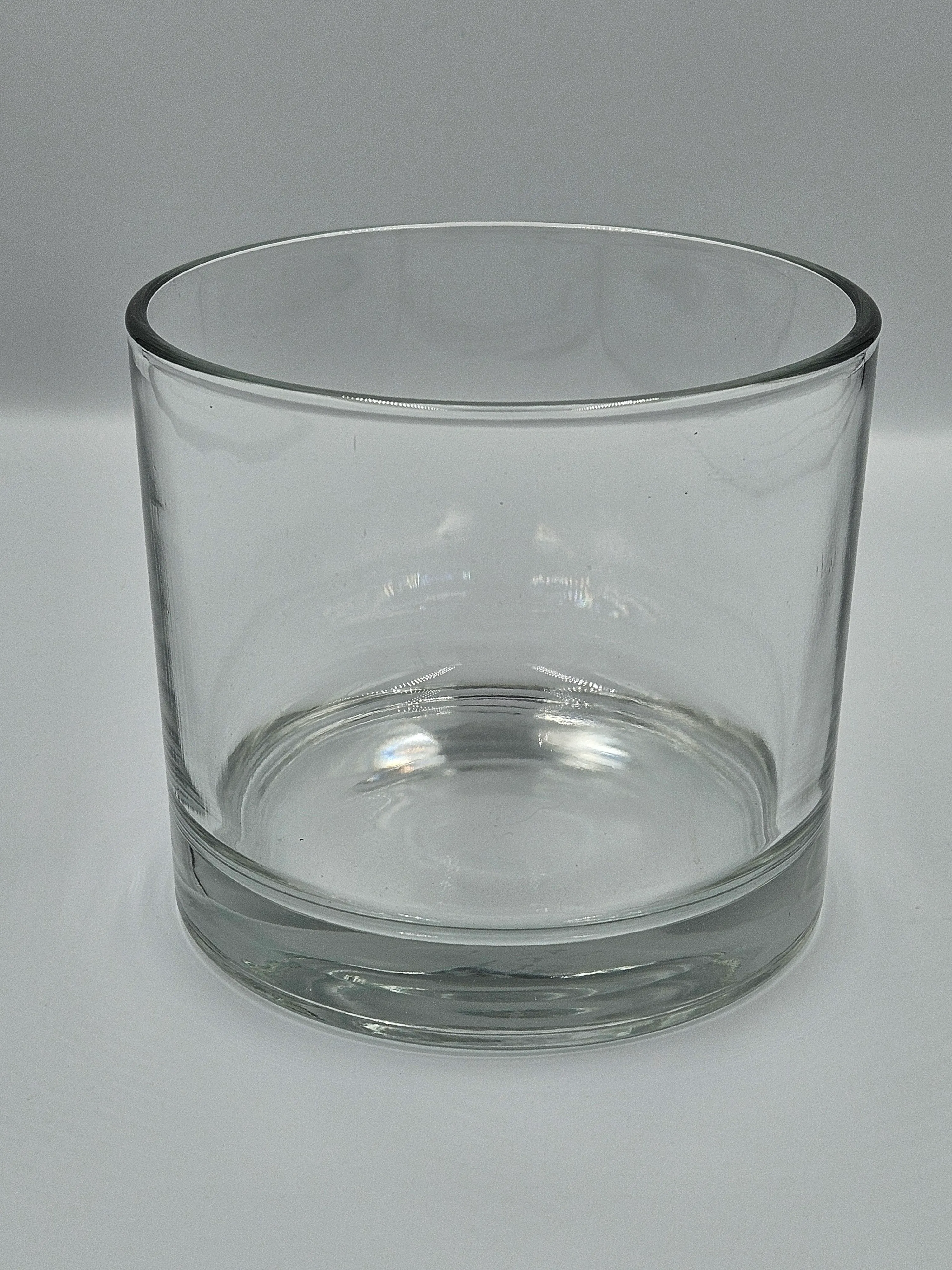 Clear Round Glass Vase 