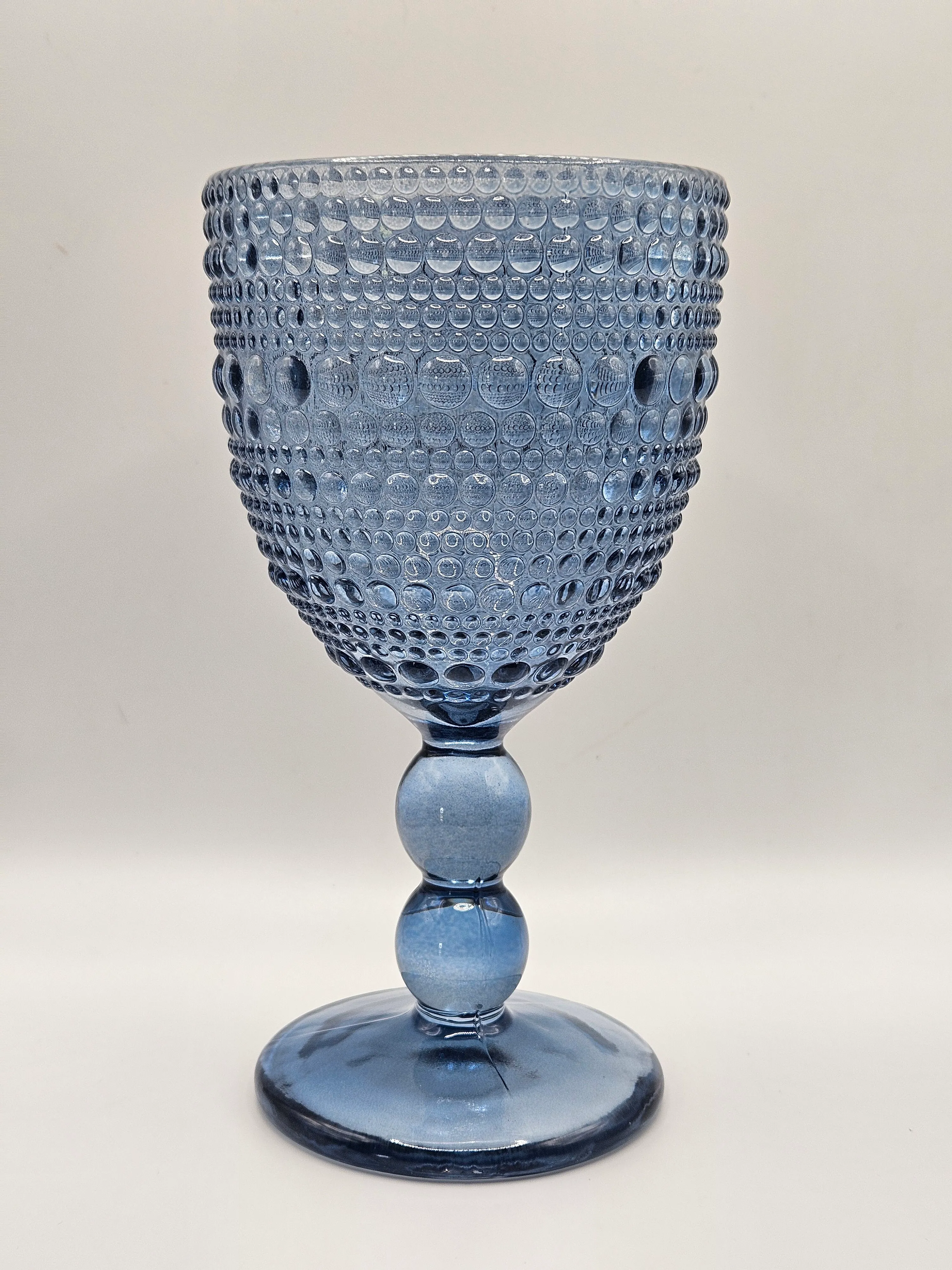 Goblet - Blue - Beaded - 10oz