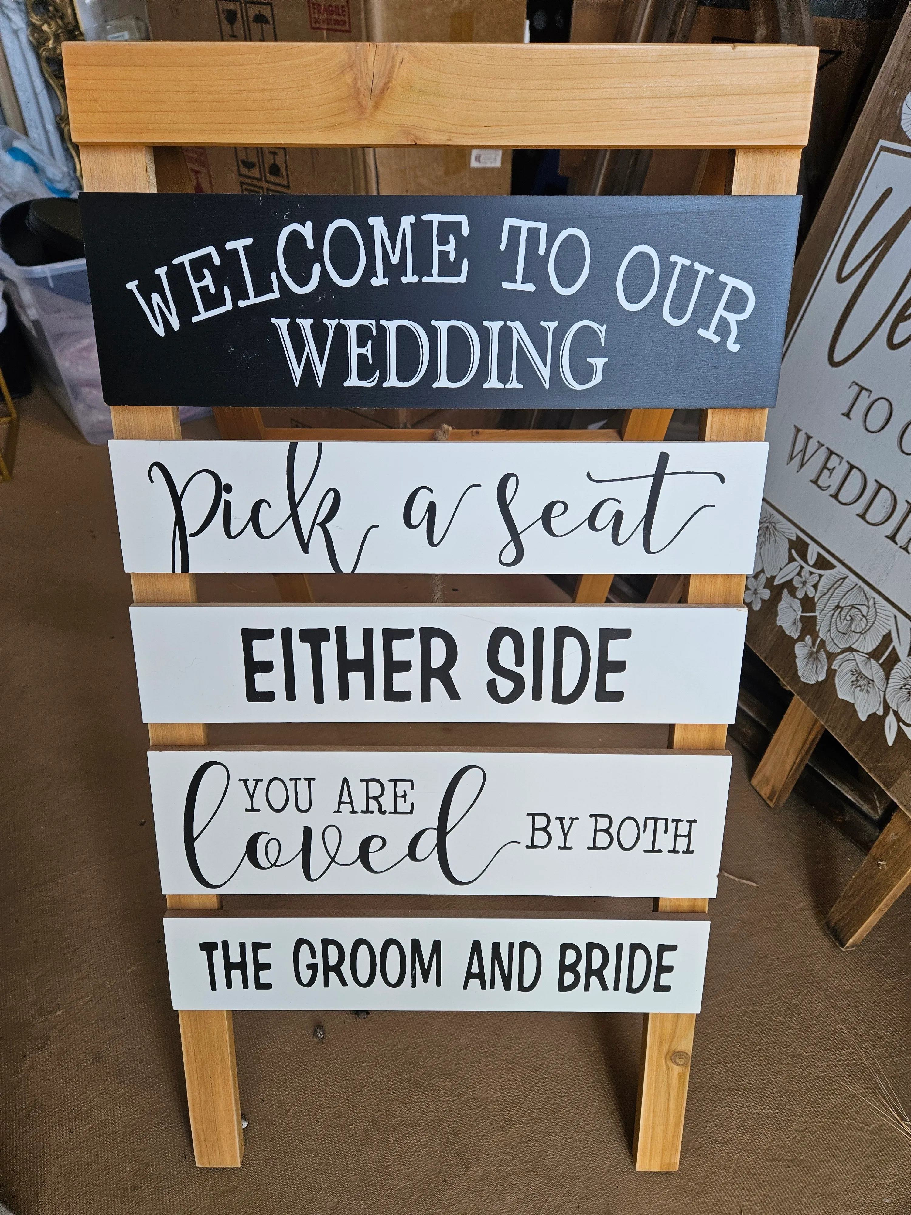 Pick a Seat Easel Sign