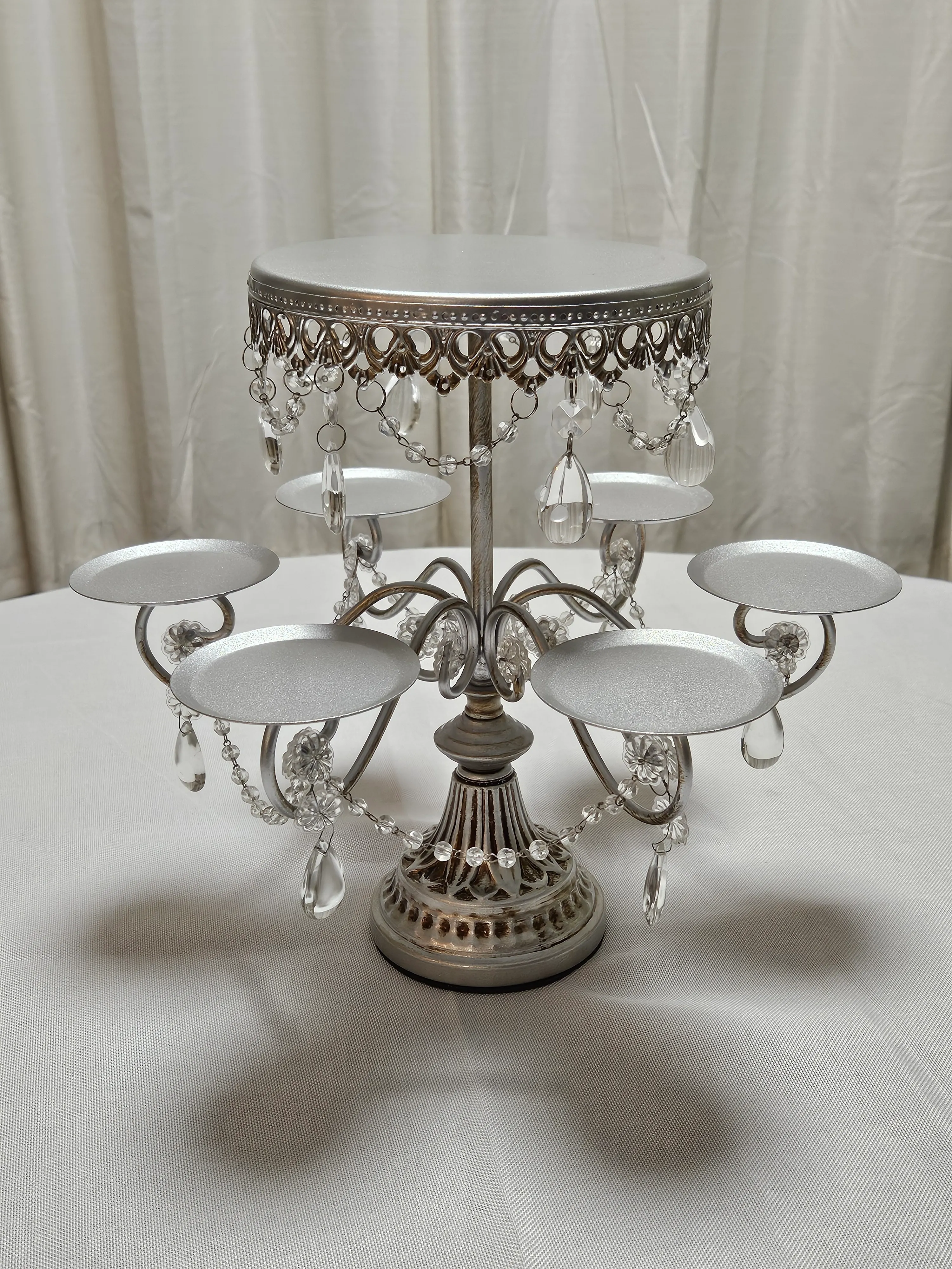 2Tier Cake/Cupcake Stand - Antique Silver