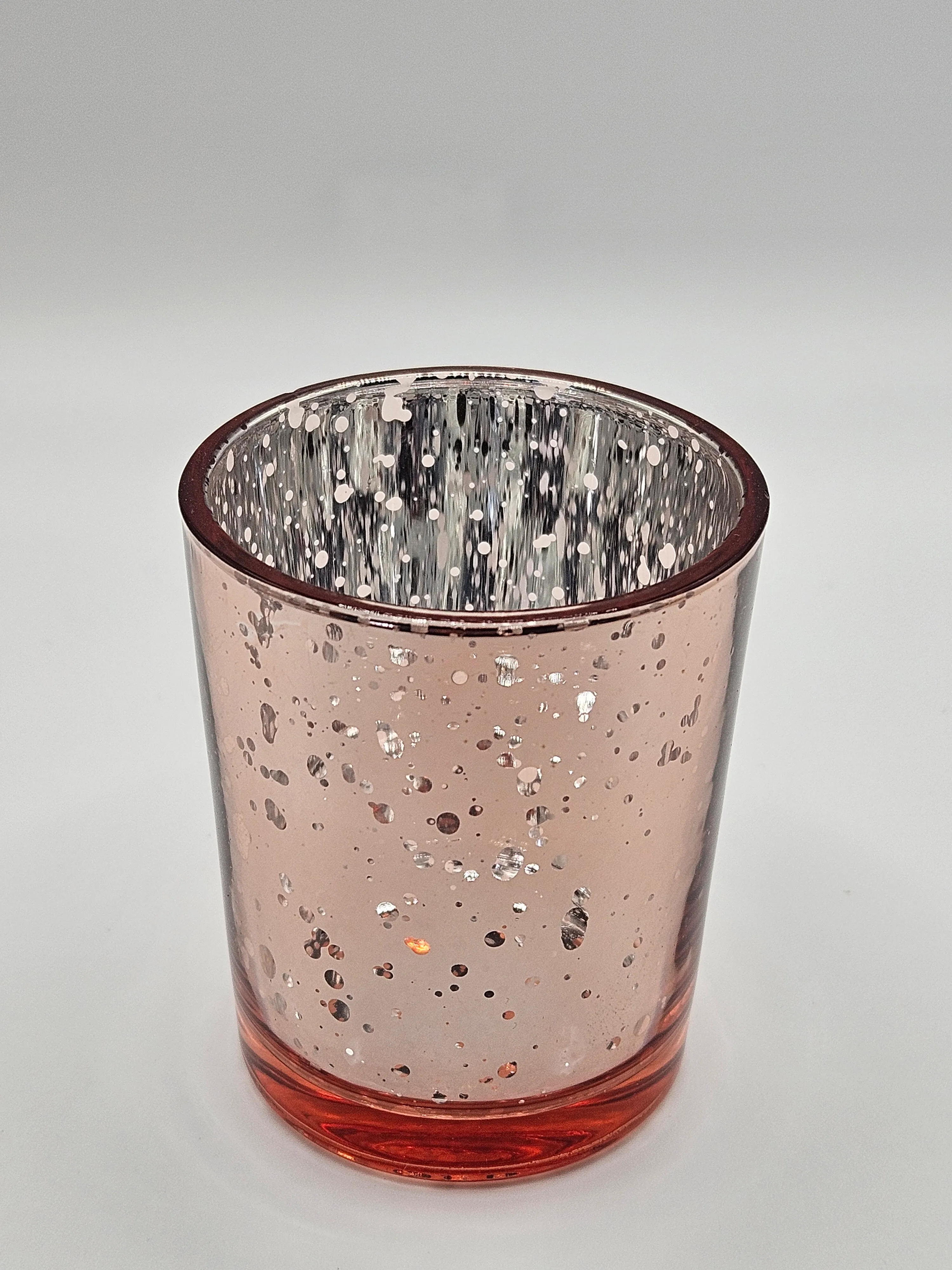 Mercury Speckled Votive Holder - Pink/Rose Gold