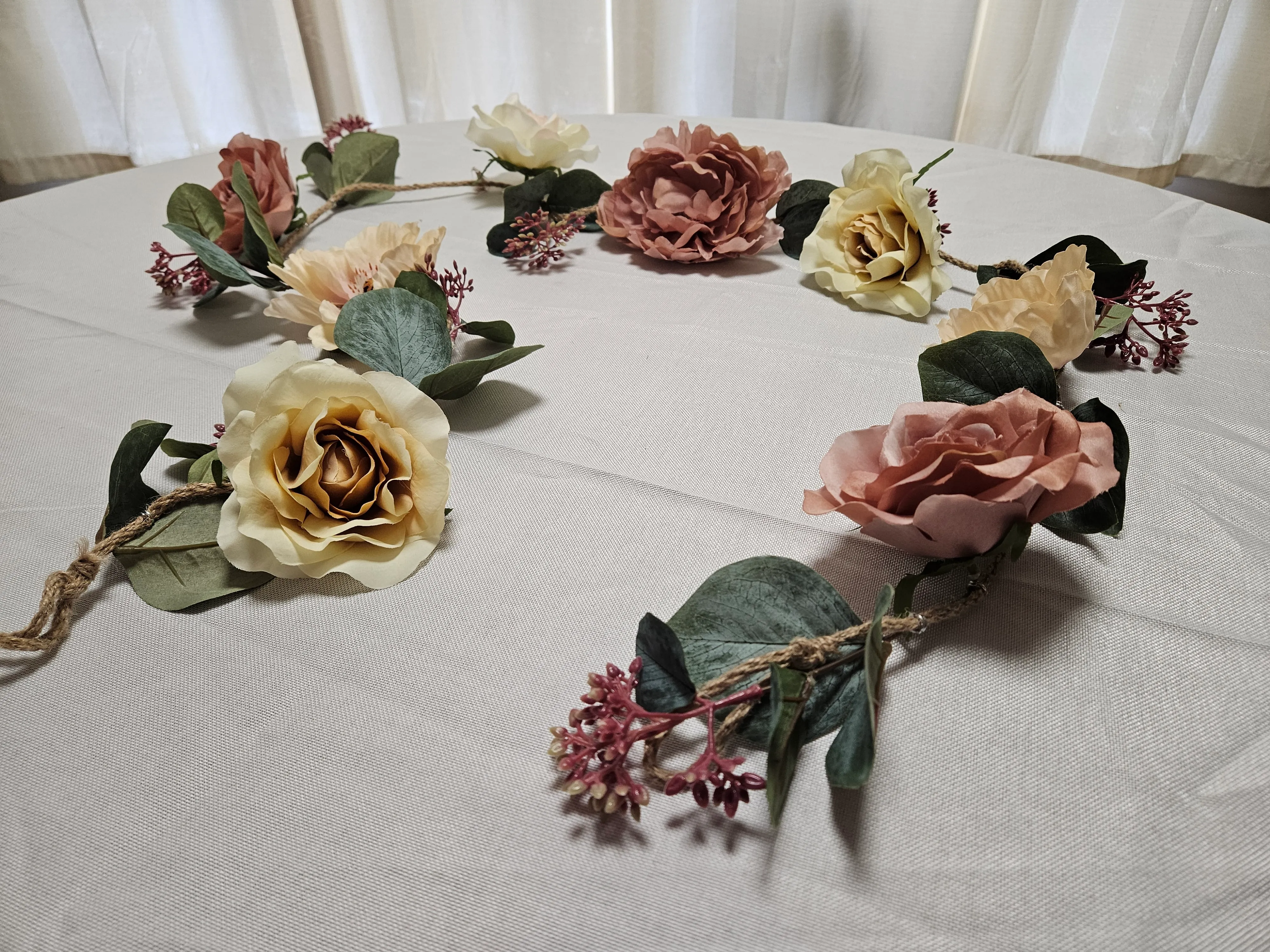 Blush/Cream Floral Garland - 72in