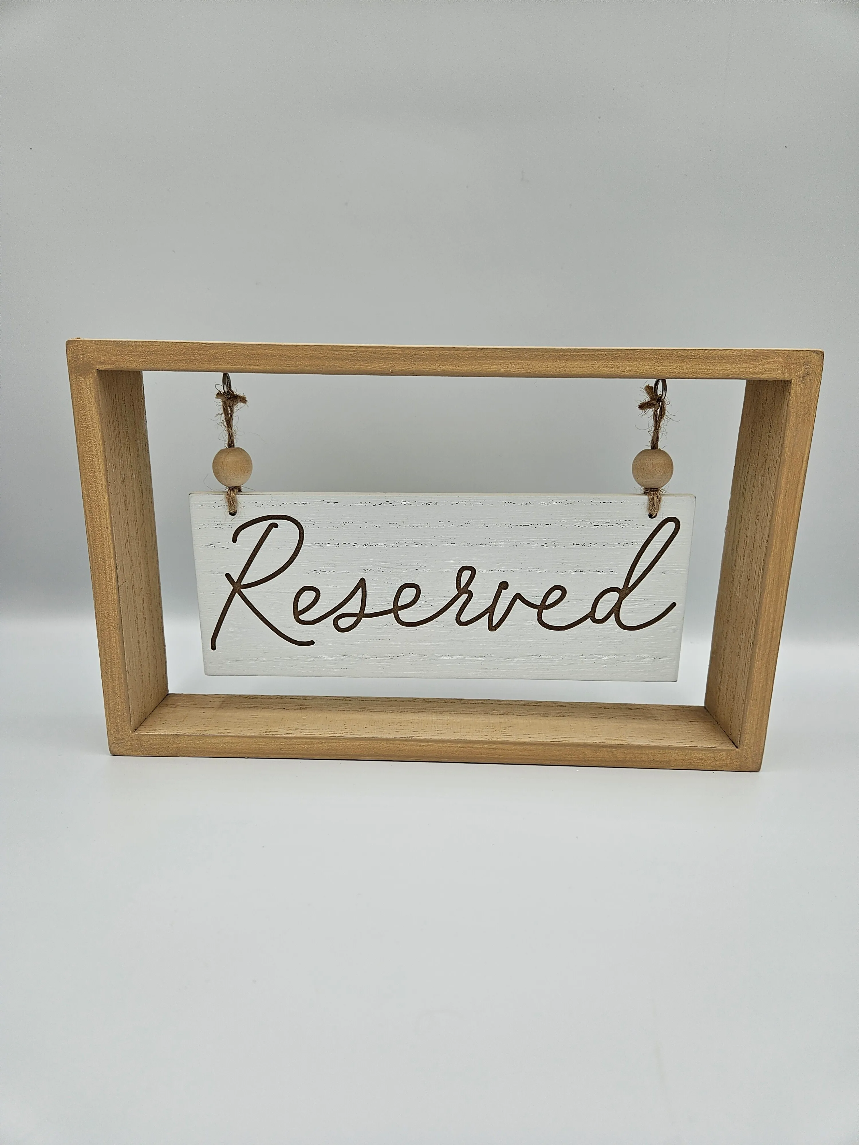 Reserved Hanging Bead Sign