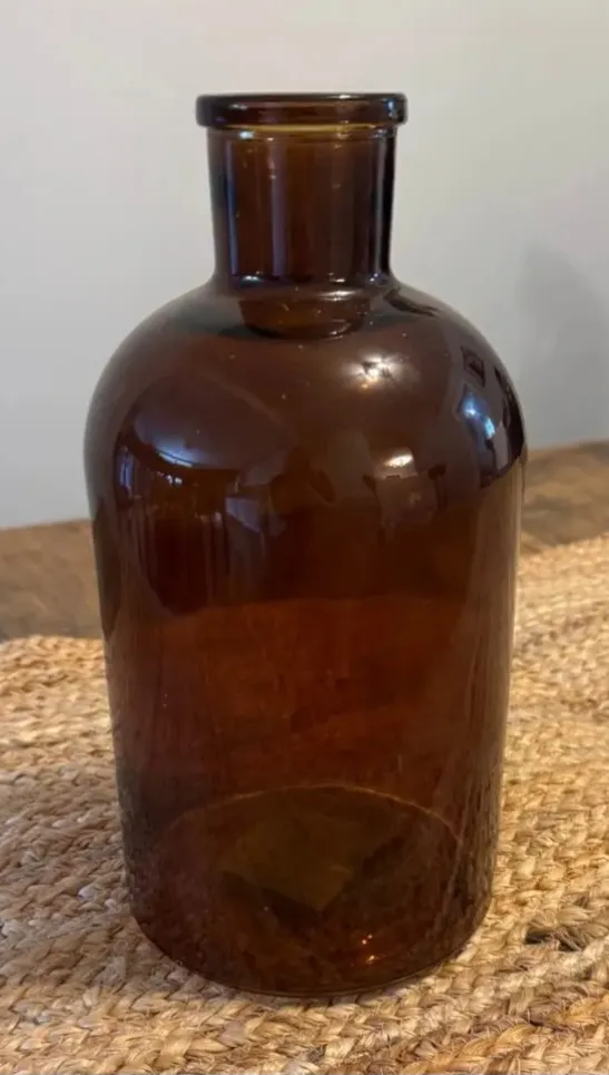 Glass Vase/Jug - Amber - 10.63" x 5.5"