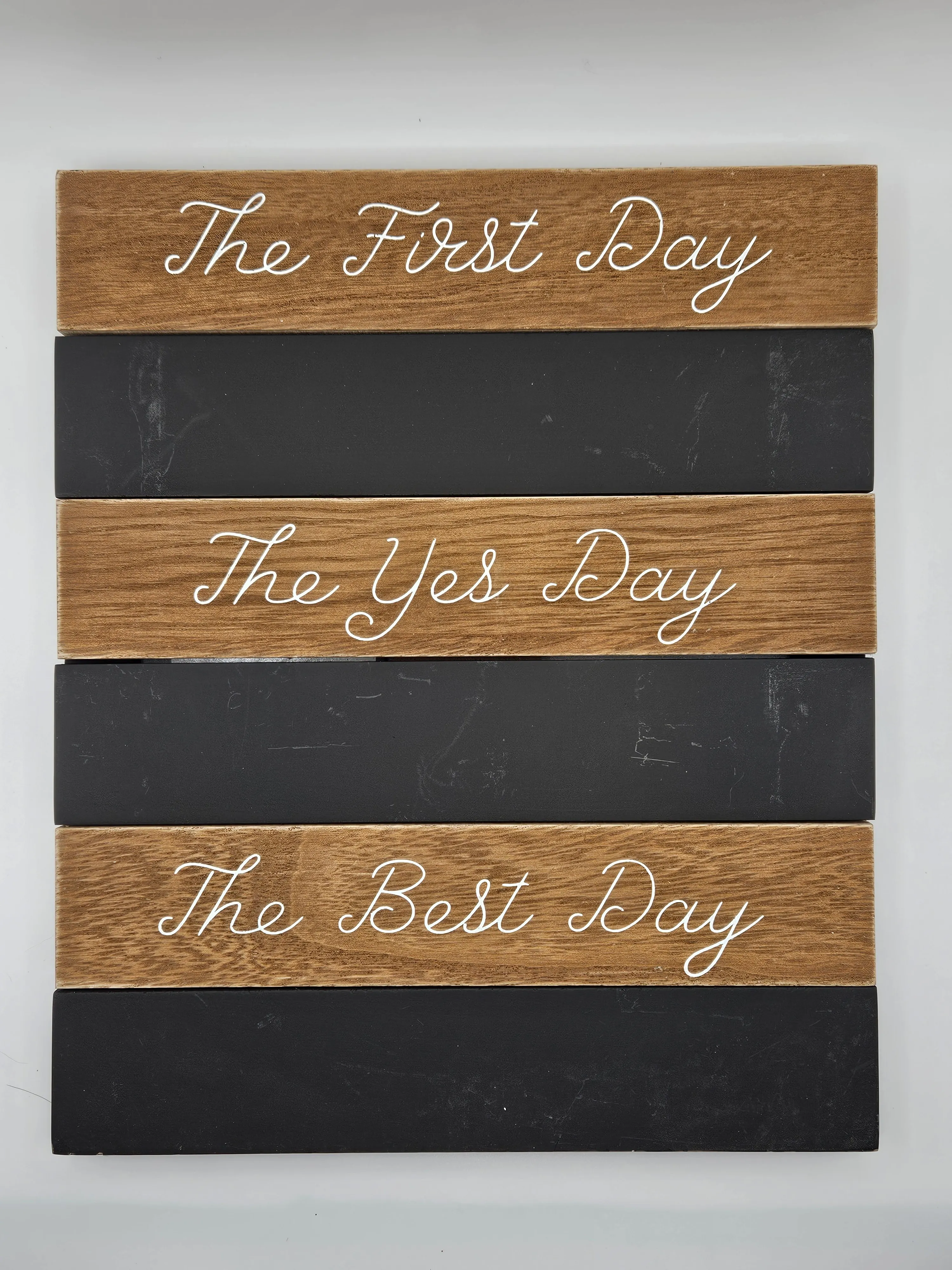 First Day Standing Picture - Wood/Chalkboard