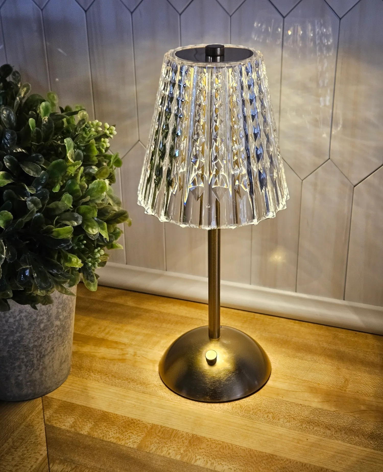 Lamp - Gold - Chargeable - Warm White and Bright White - 12in
