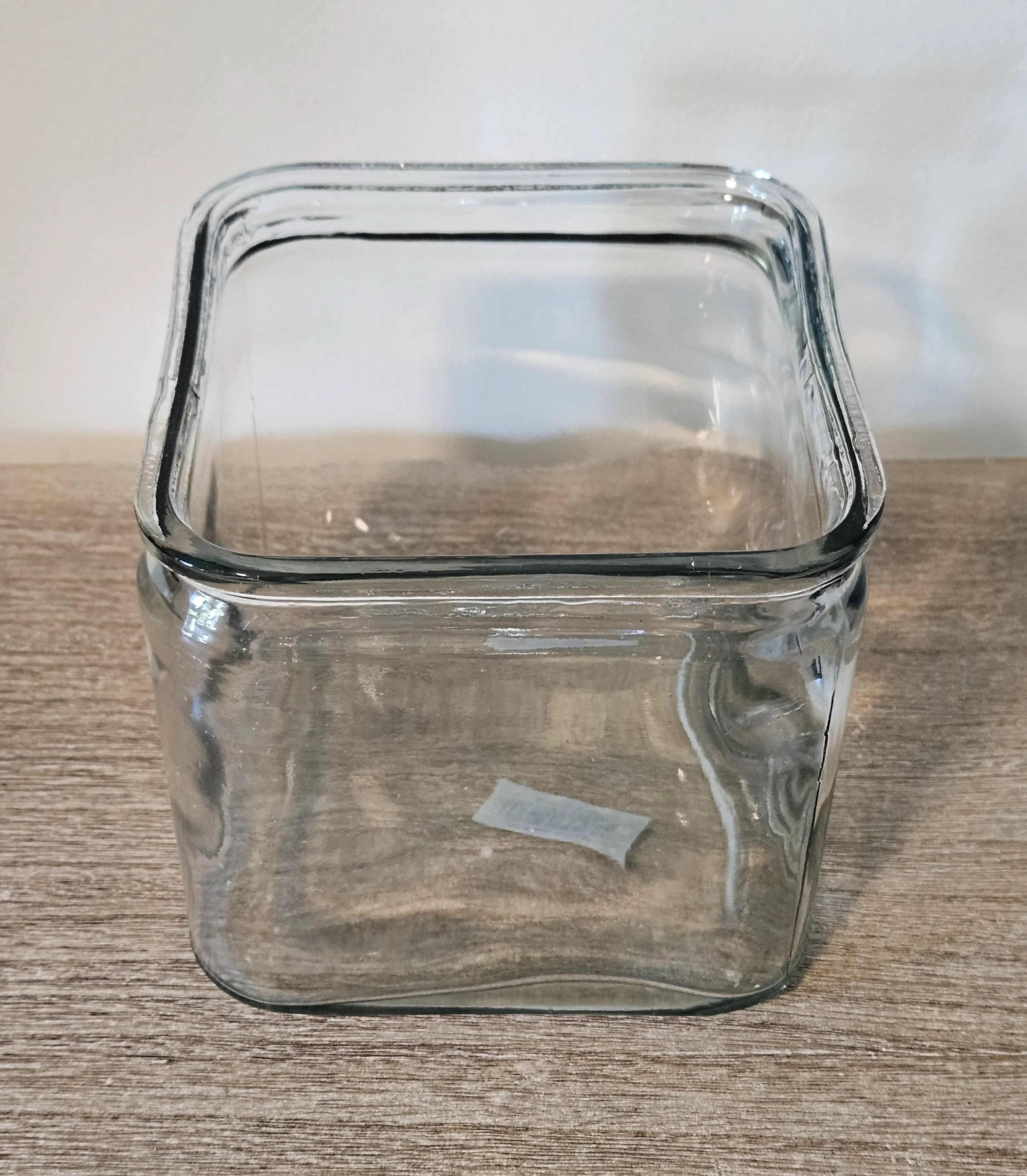 Square Glass Vase - Clear 