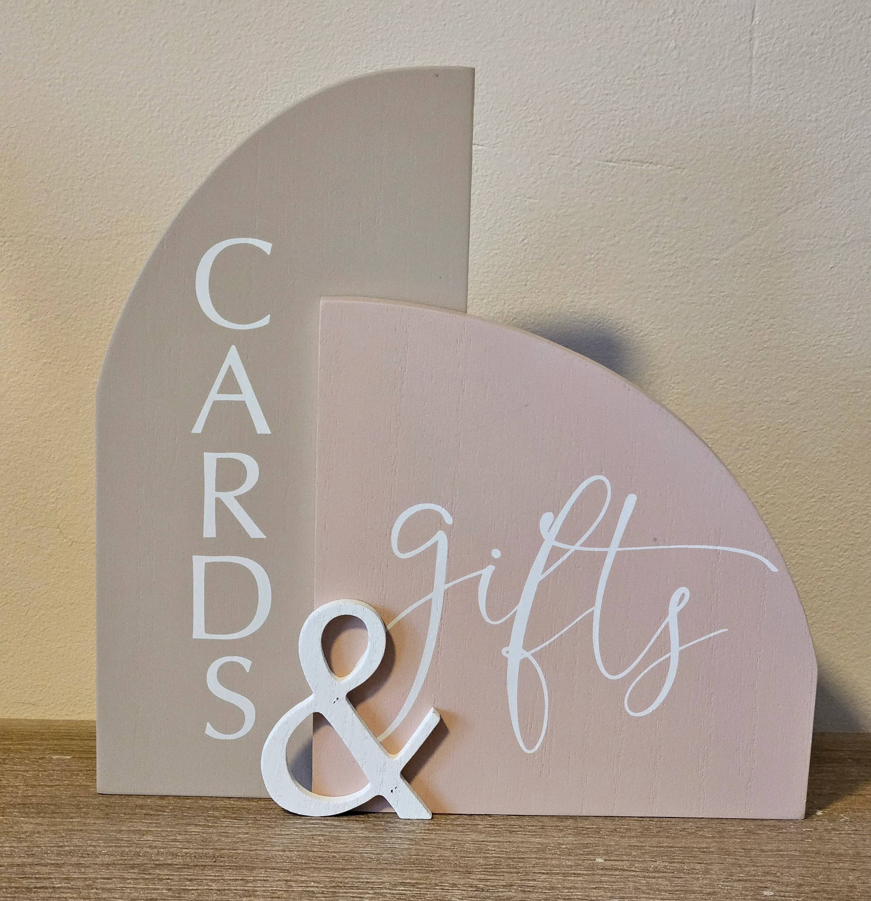 Cards and Gifts Sign - Blush