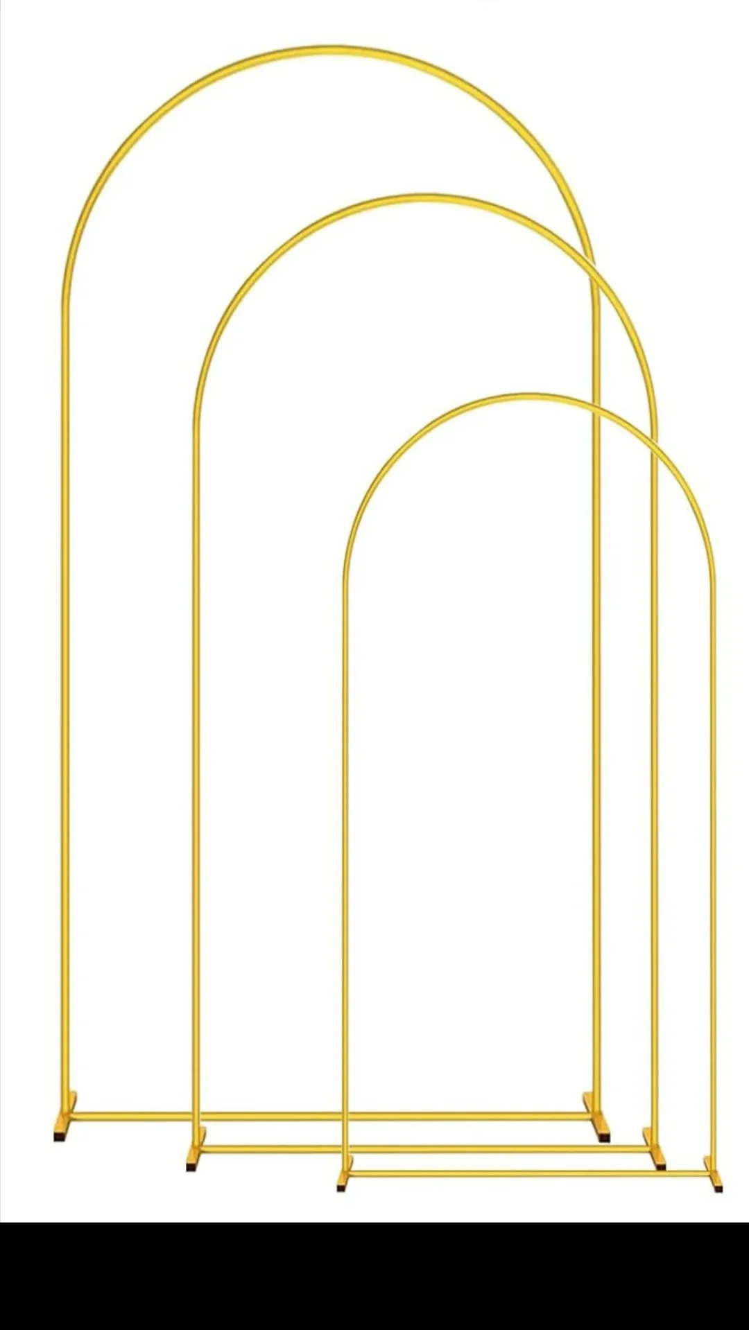 Gold Arch Backdrop Stands