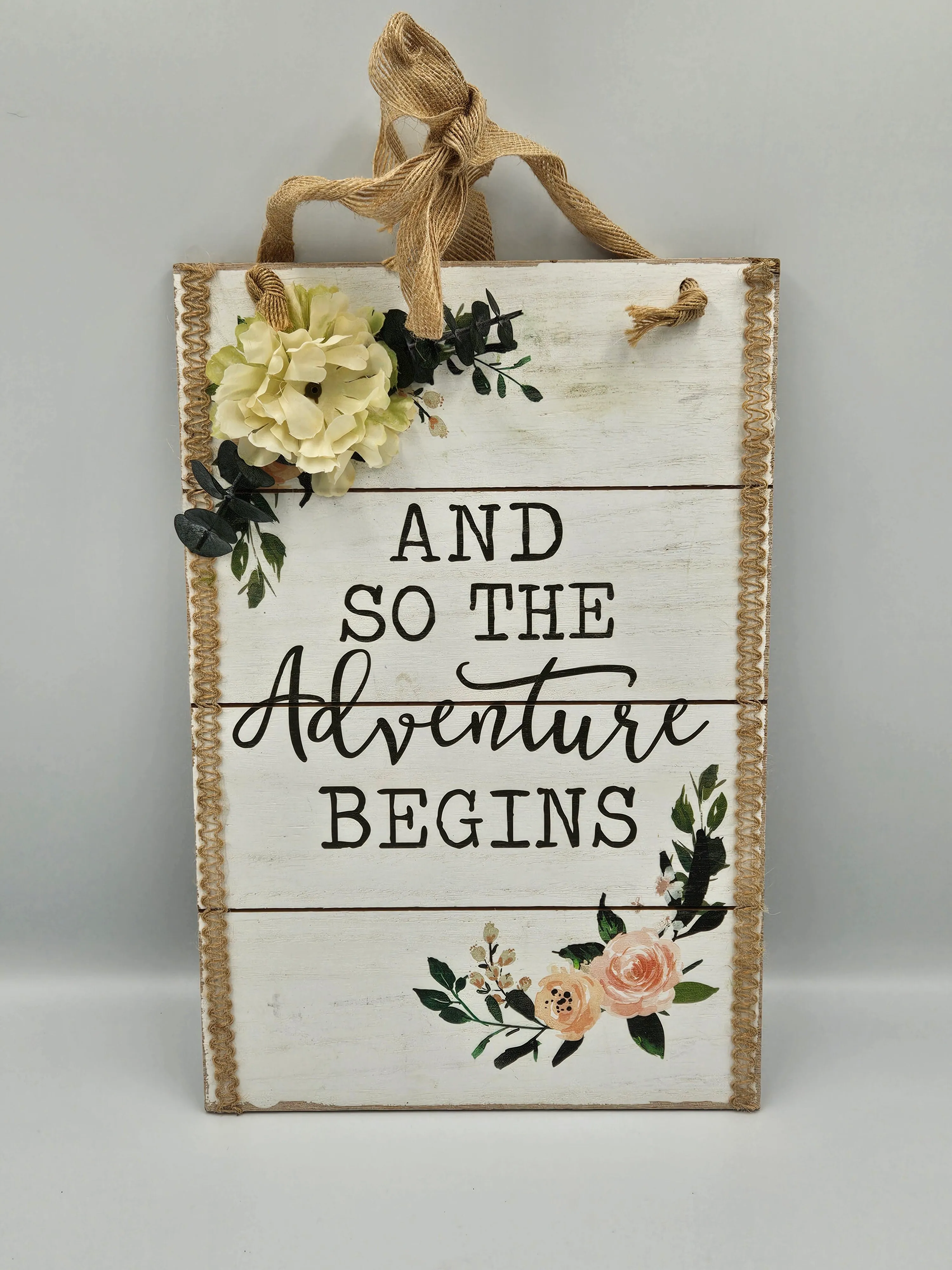 And So The Adventure Begins Sign