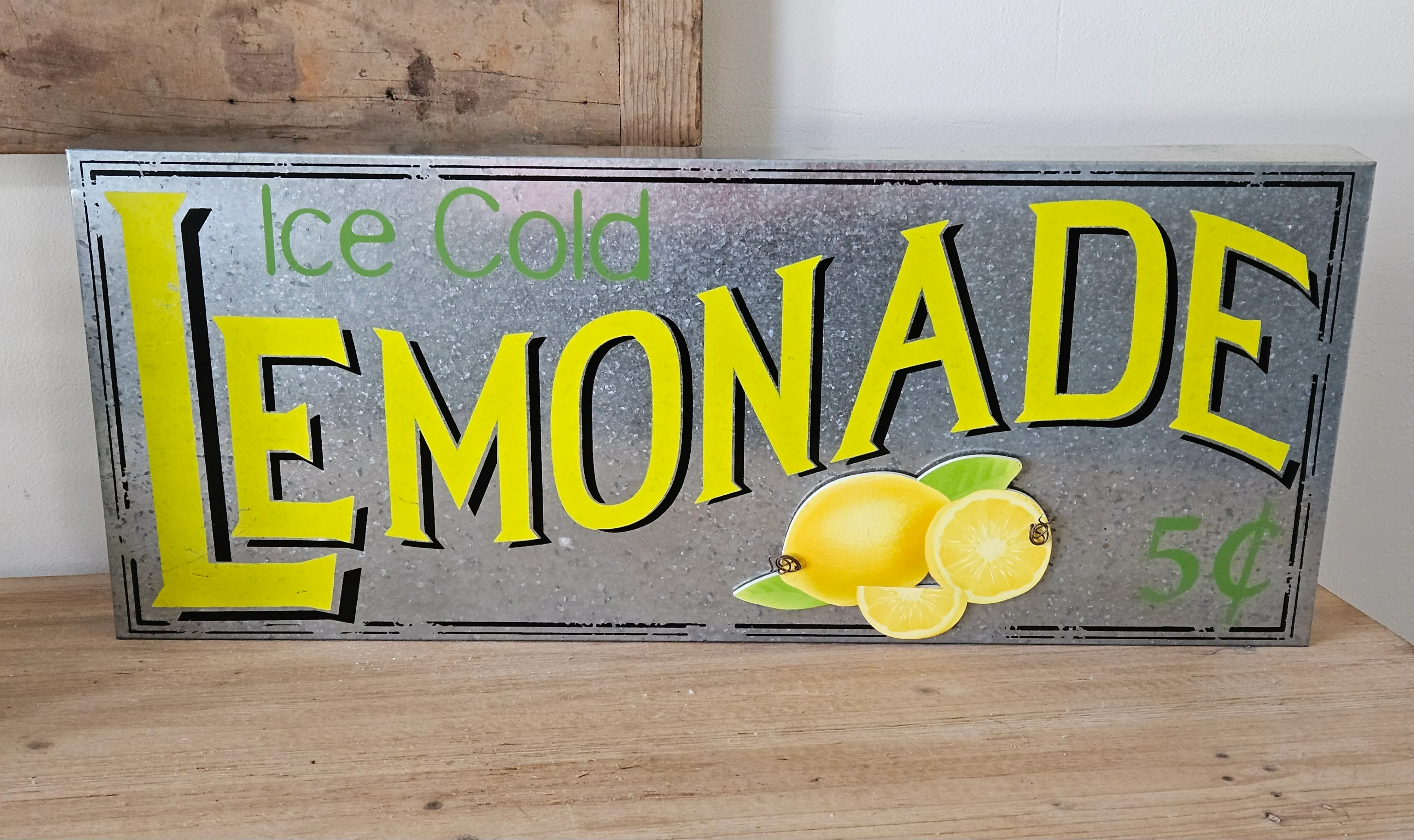 Lemonade Sign - Galvanized Metal 