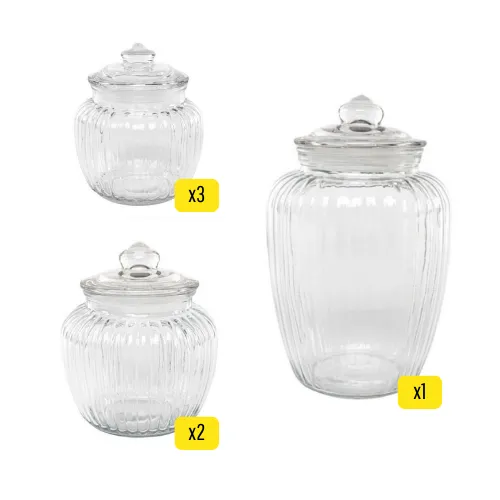 Lot de 6 bonbonnières