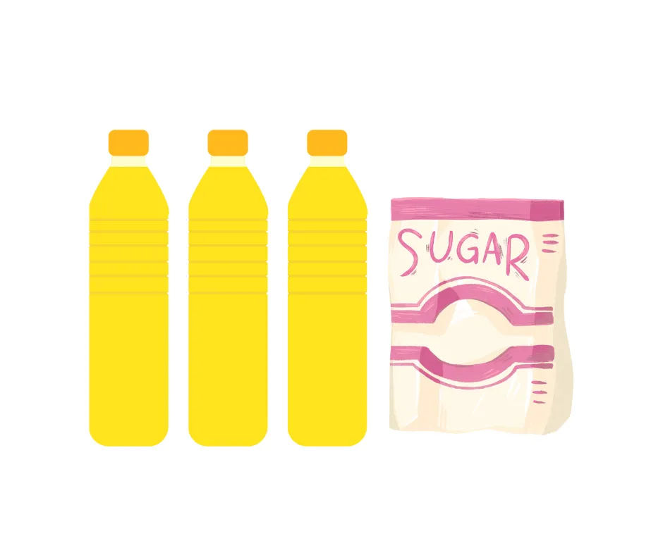 Lot pour pop corn : 1kg de sucre + 3L d'huile