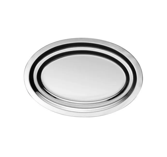 Plat inox ovale 46x31cm