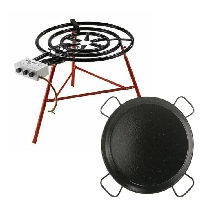 Brûleur à gaz avec plat à paella 115cm