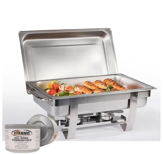 Chafing dish à gel avec 2 recharges