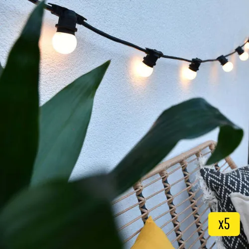 Lot de 5 guirlandes guinguettes