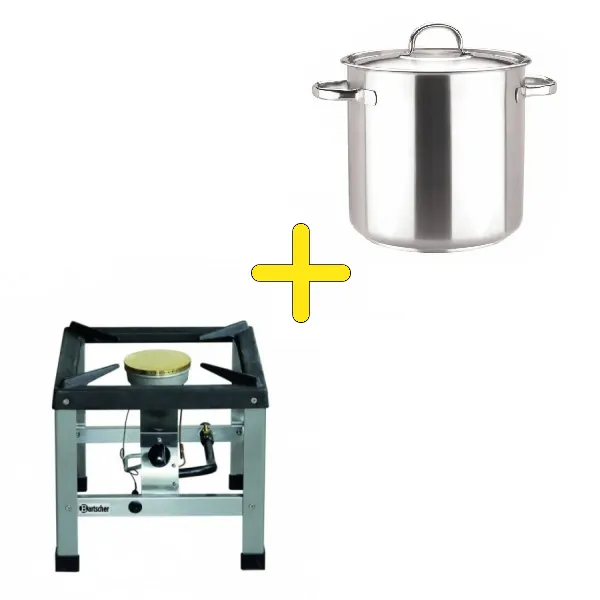 Brûleur à gaz avec marmite 