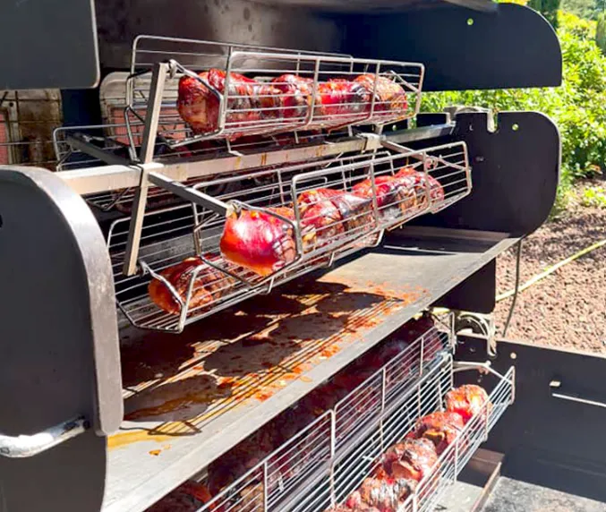 Panier de cuisson balancelle pour tournebroche