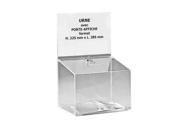Urne transparente sécurisée