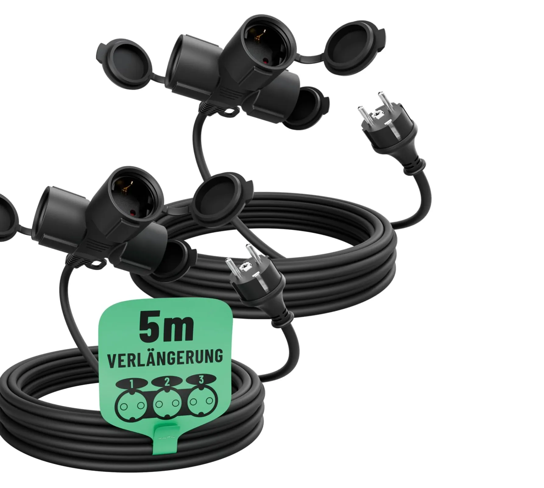 Schuko 3Fach Stecker 5m