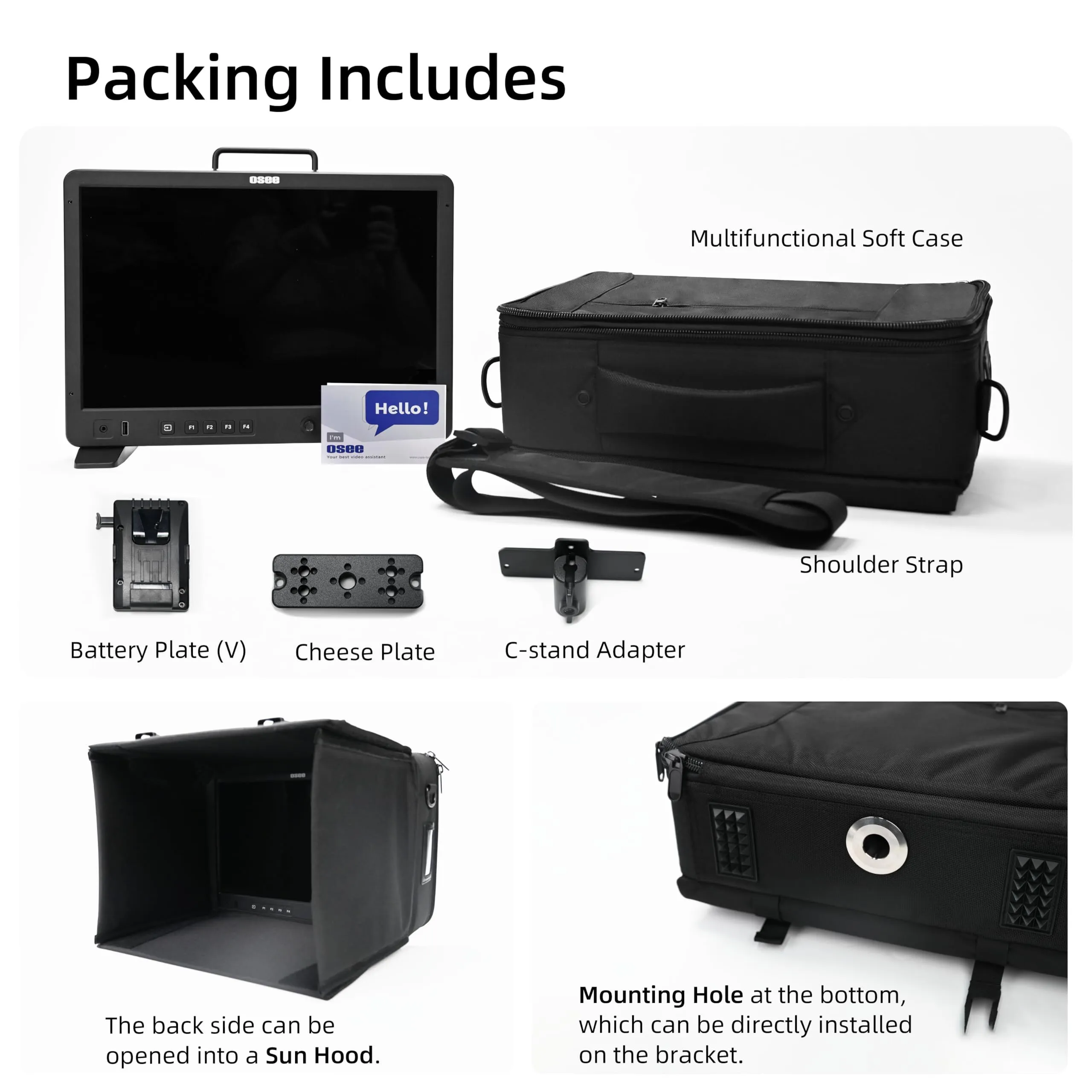 Osee Mega 15S 15.4 Zoll Production Monitor 1500 Nits