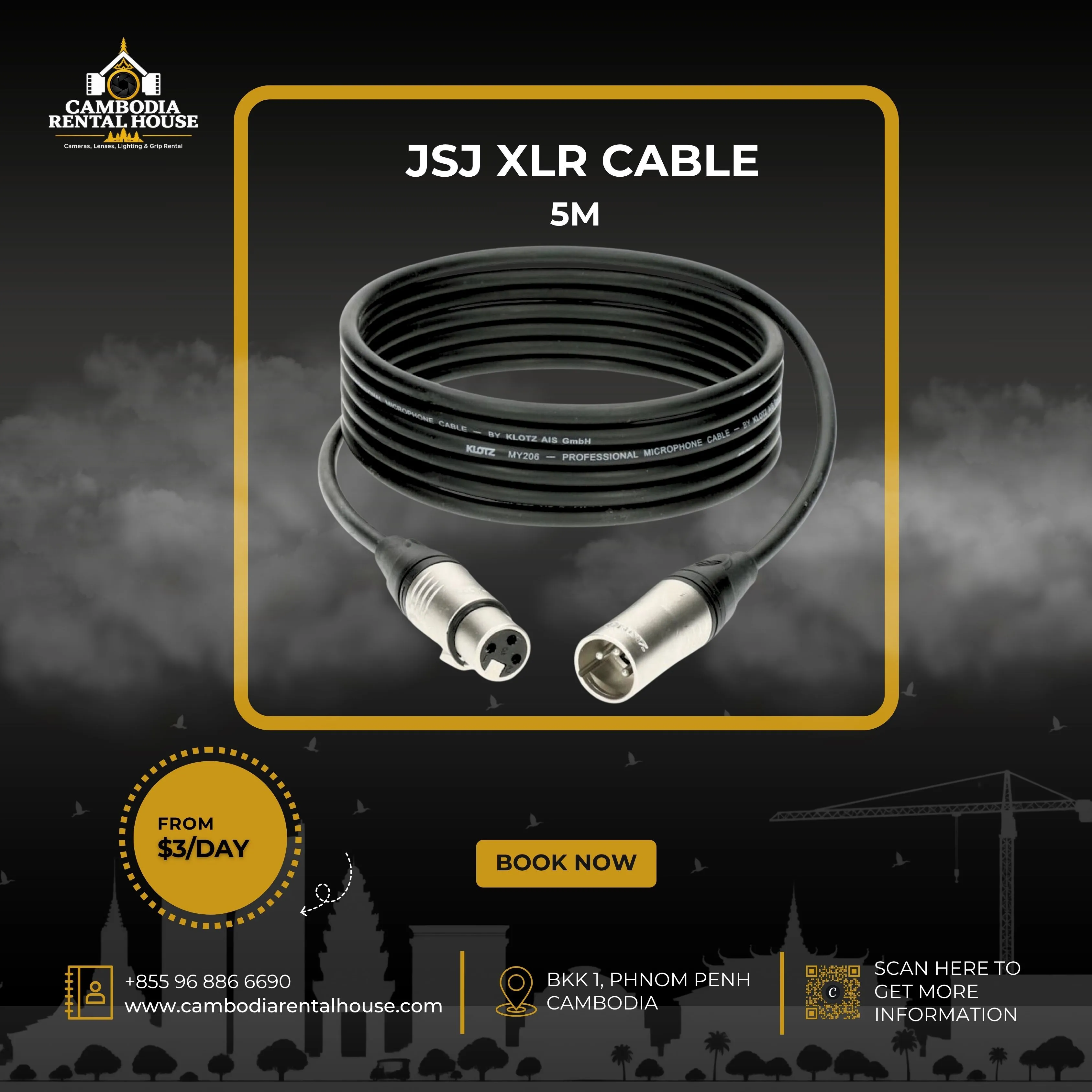 Professional XLR Cable – 5m