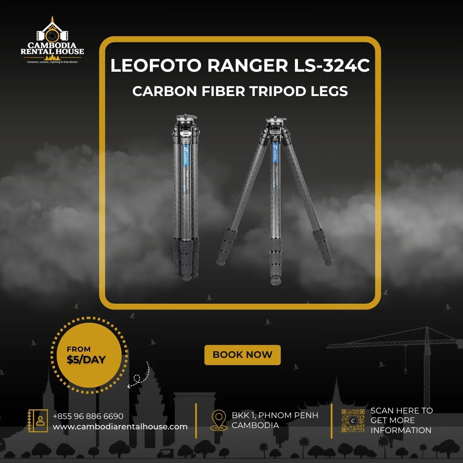 Leofoto Ranger LS-324C Carbon Fiber Tripod Legs