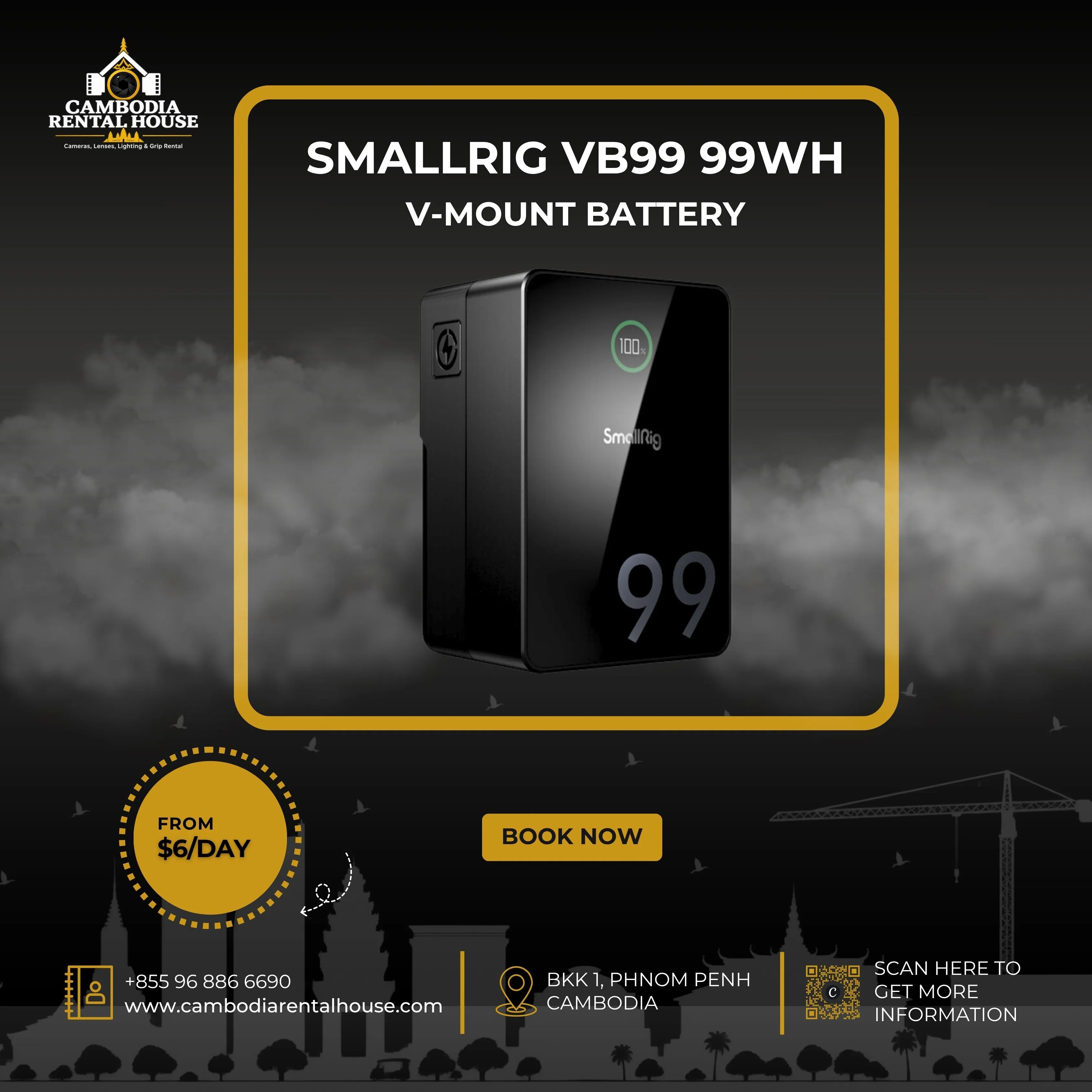 SmallRig VB99 99Wh V-Mount Battery