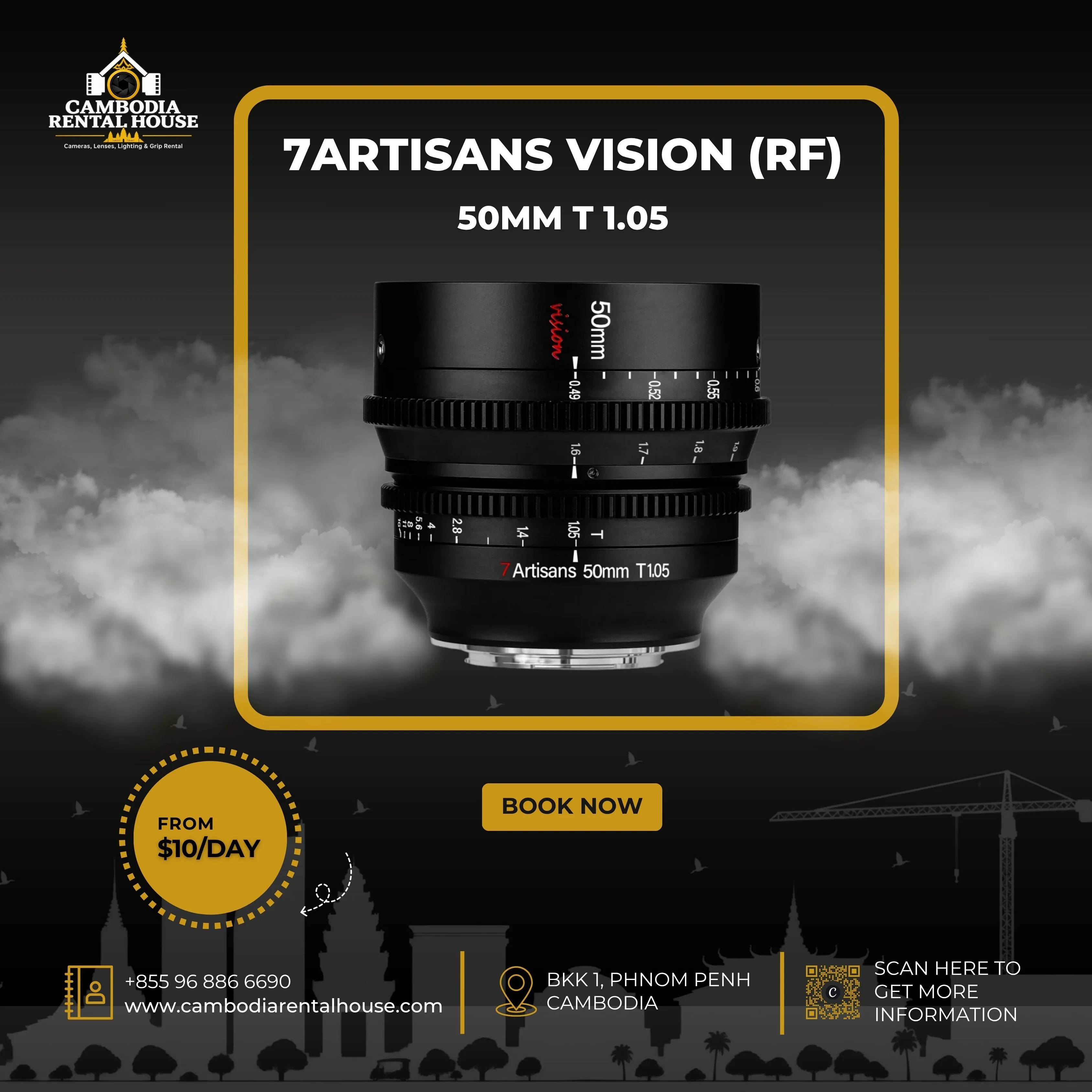 7Artisans Vision 50mm T1.05 Cine Lens (RF)