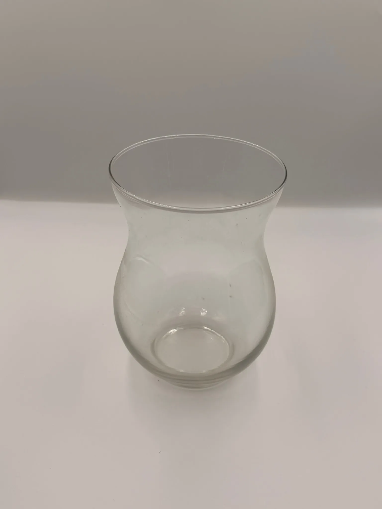 Large Curved Glass Vase