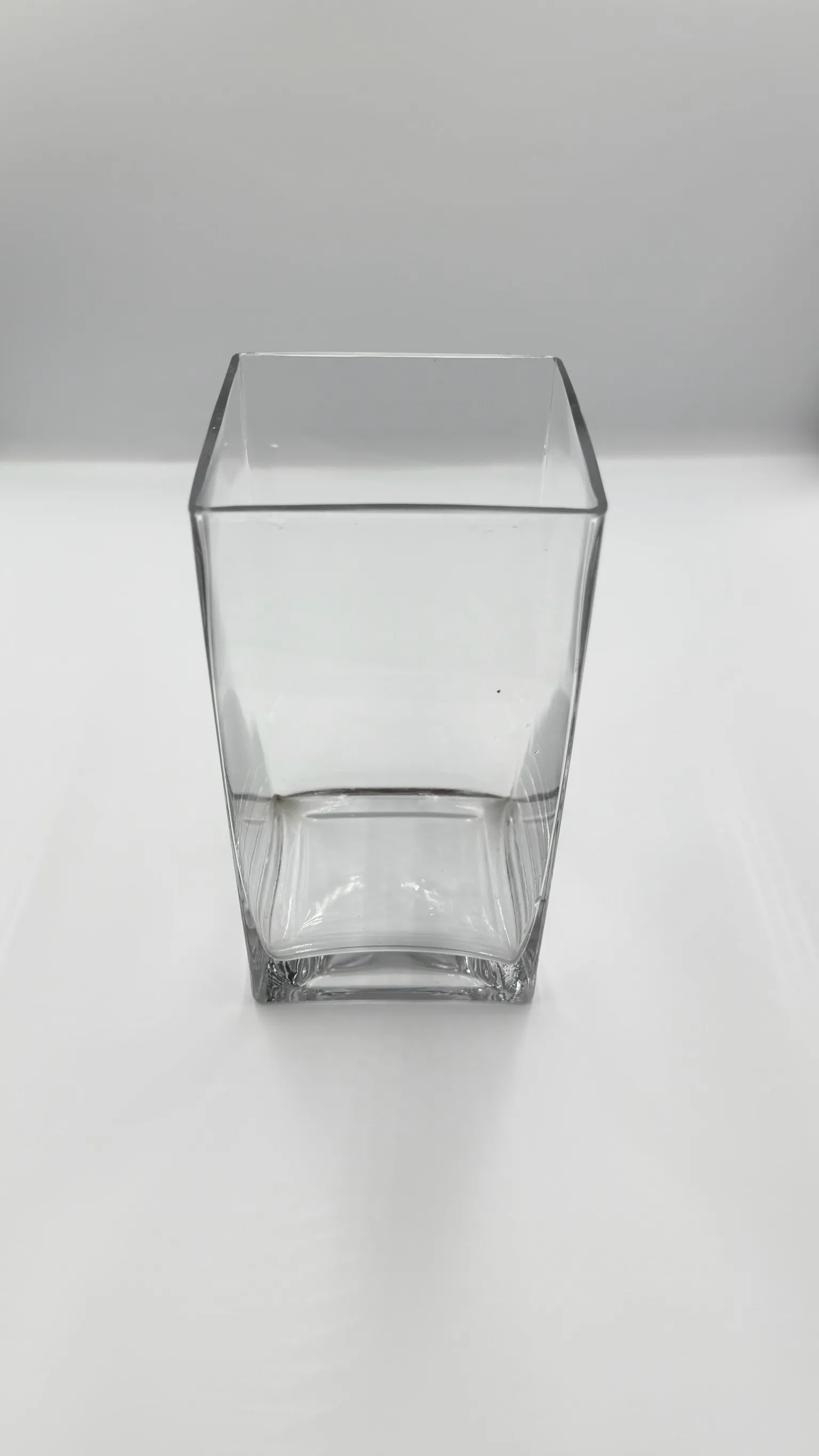 Clear Square Vase (Tall)