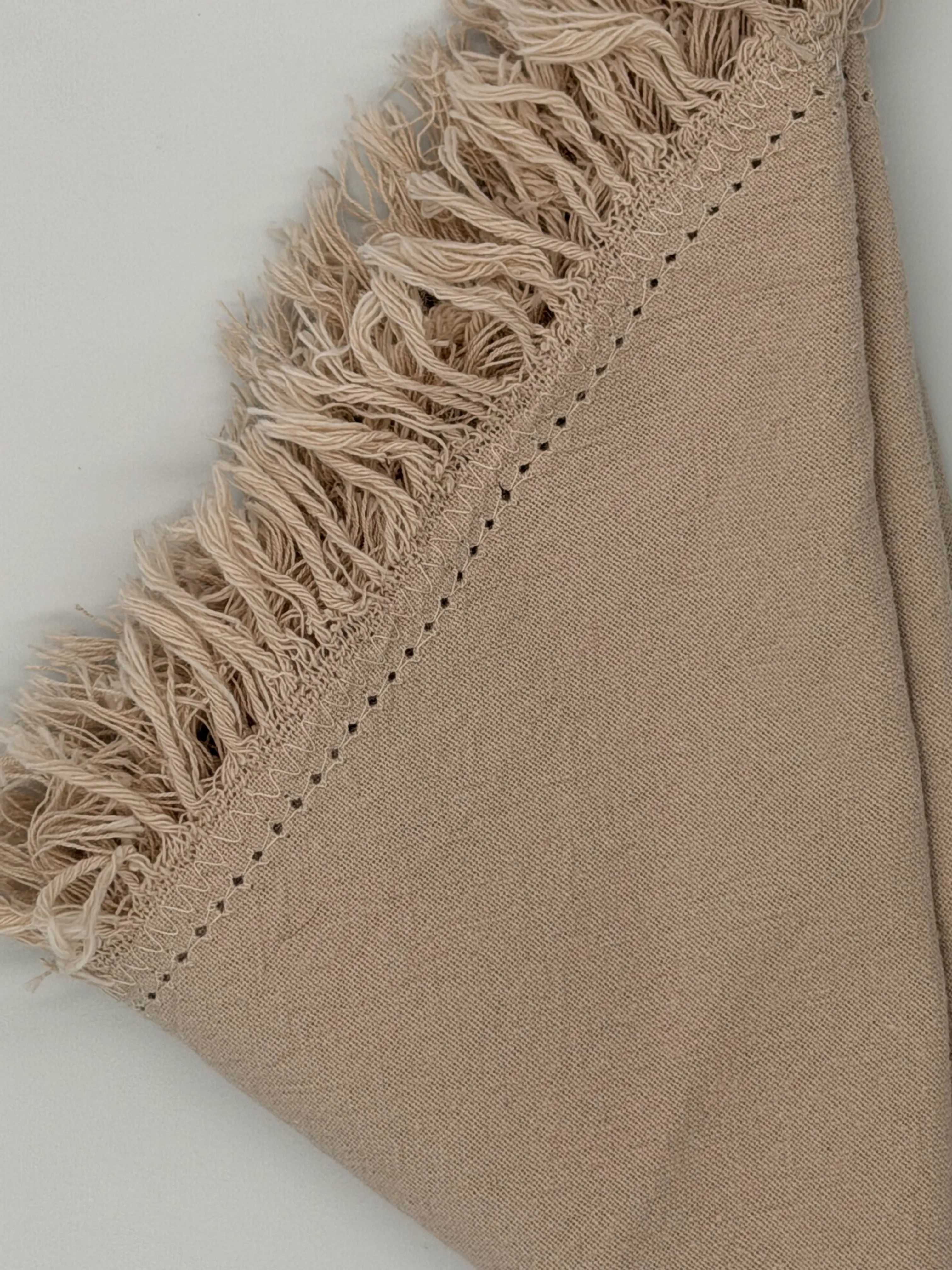 Beige Fringe Napkins