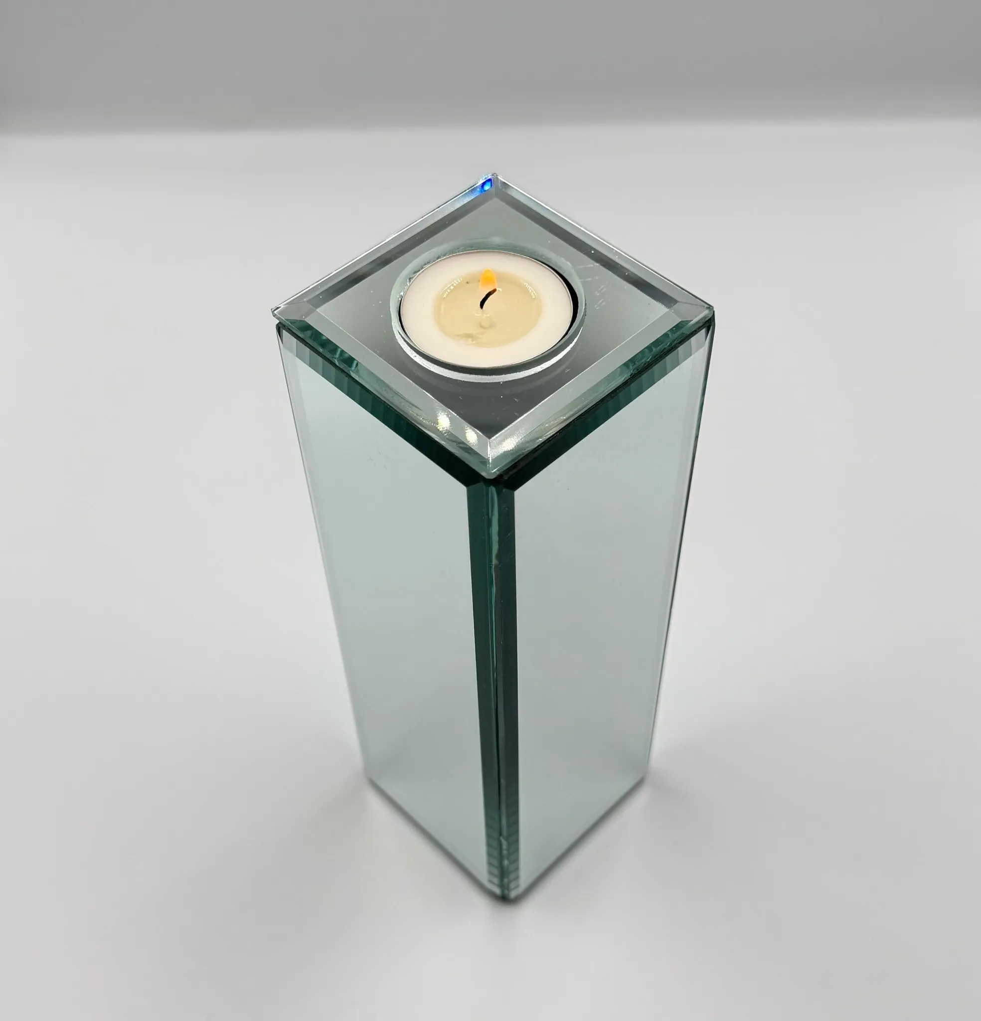 Mirror Square Candle Tealight Holder