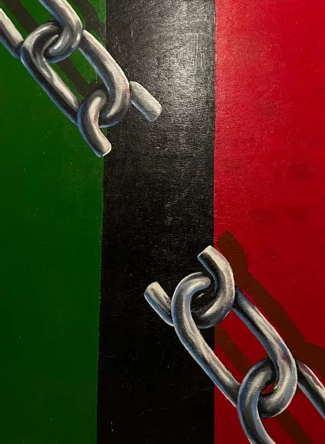 Red, Black & Green Broken Chain
